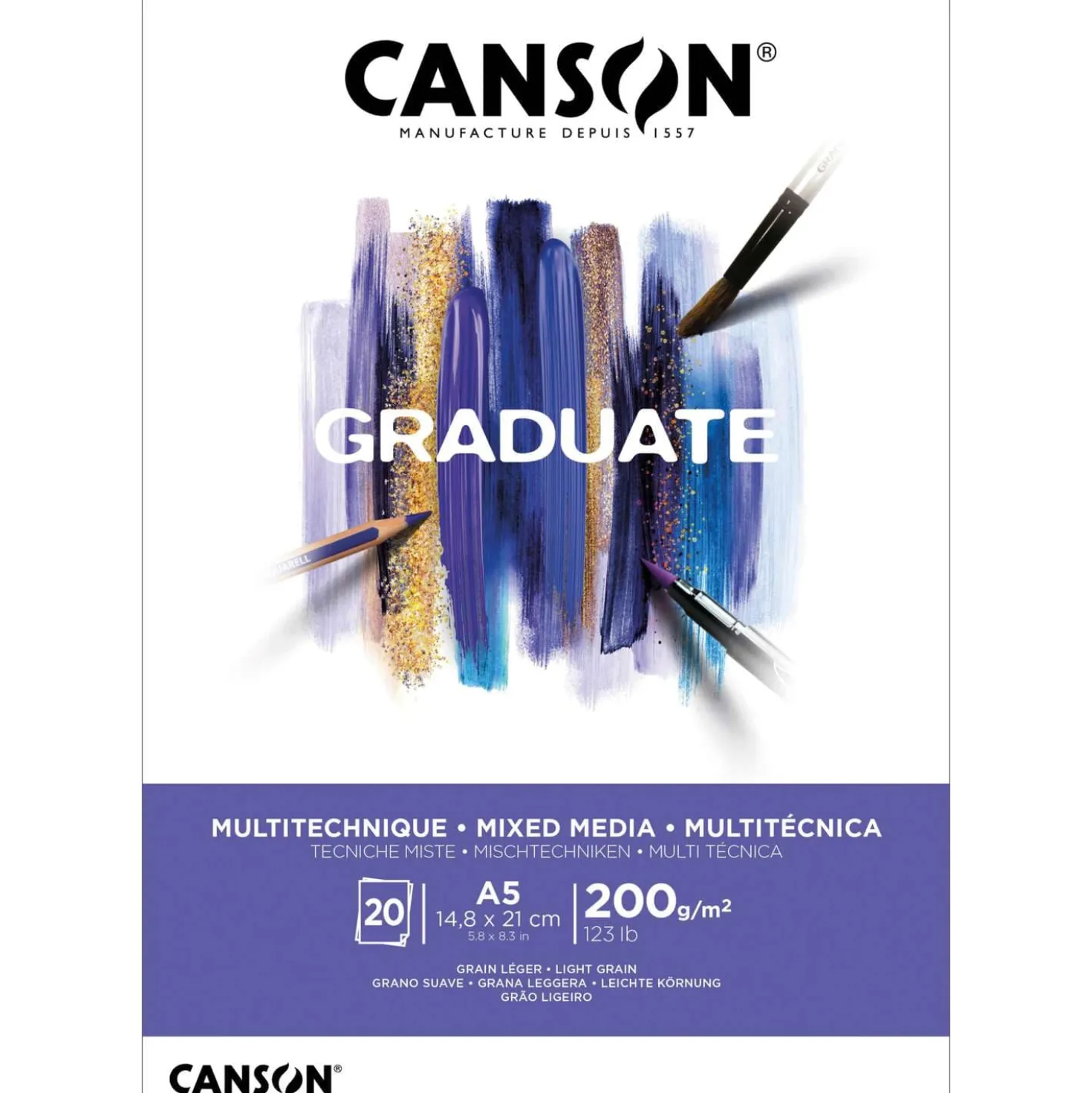 CANSON® Graduate Mixed Media-Blöcke, weiß