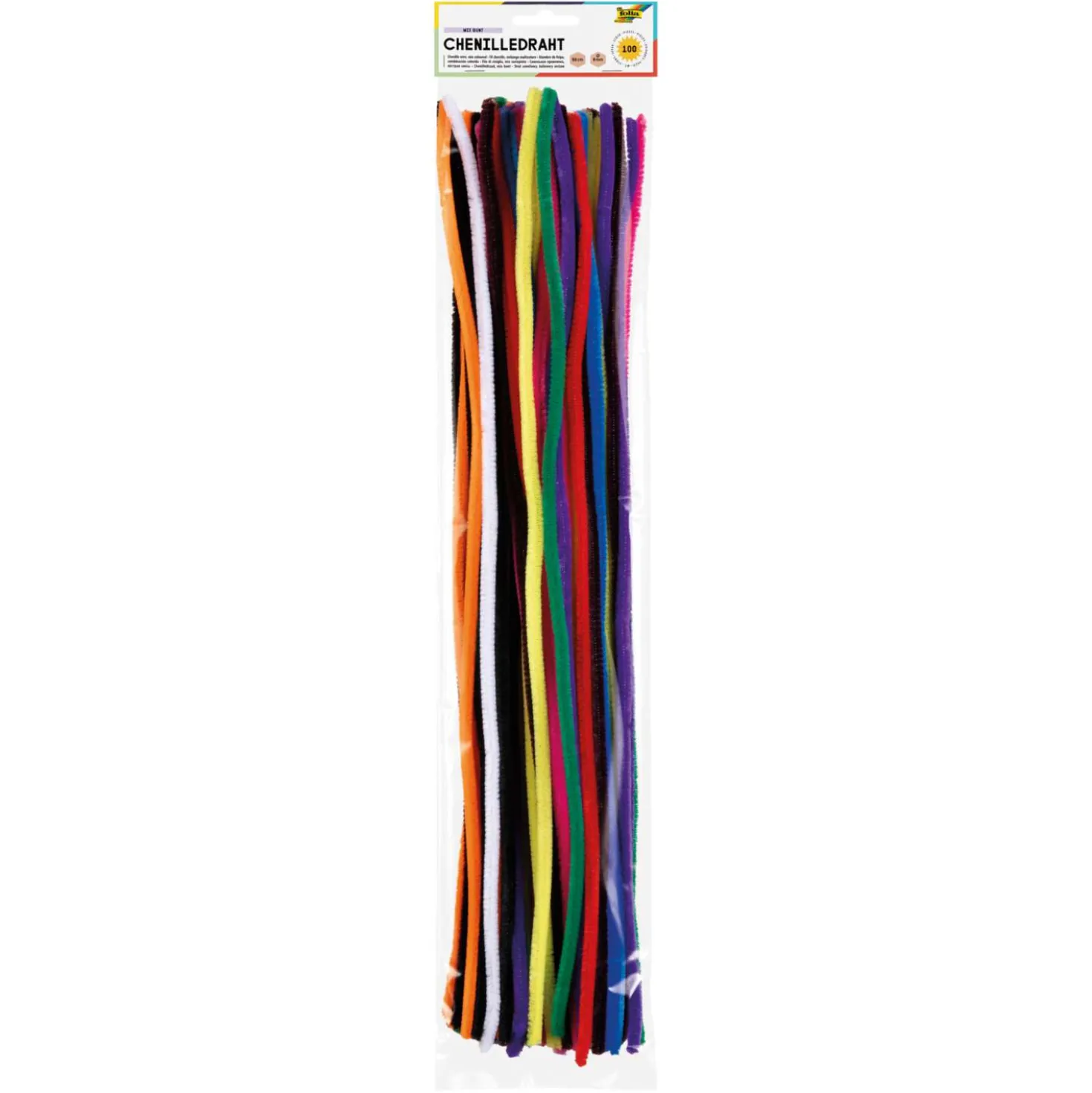 folia® Chenilledraht Mix, 100 Stück