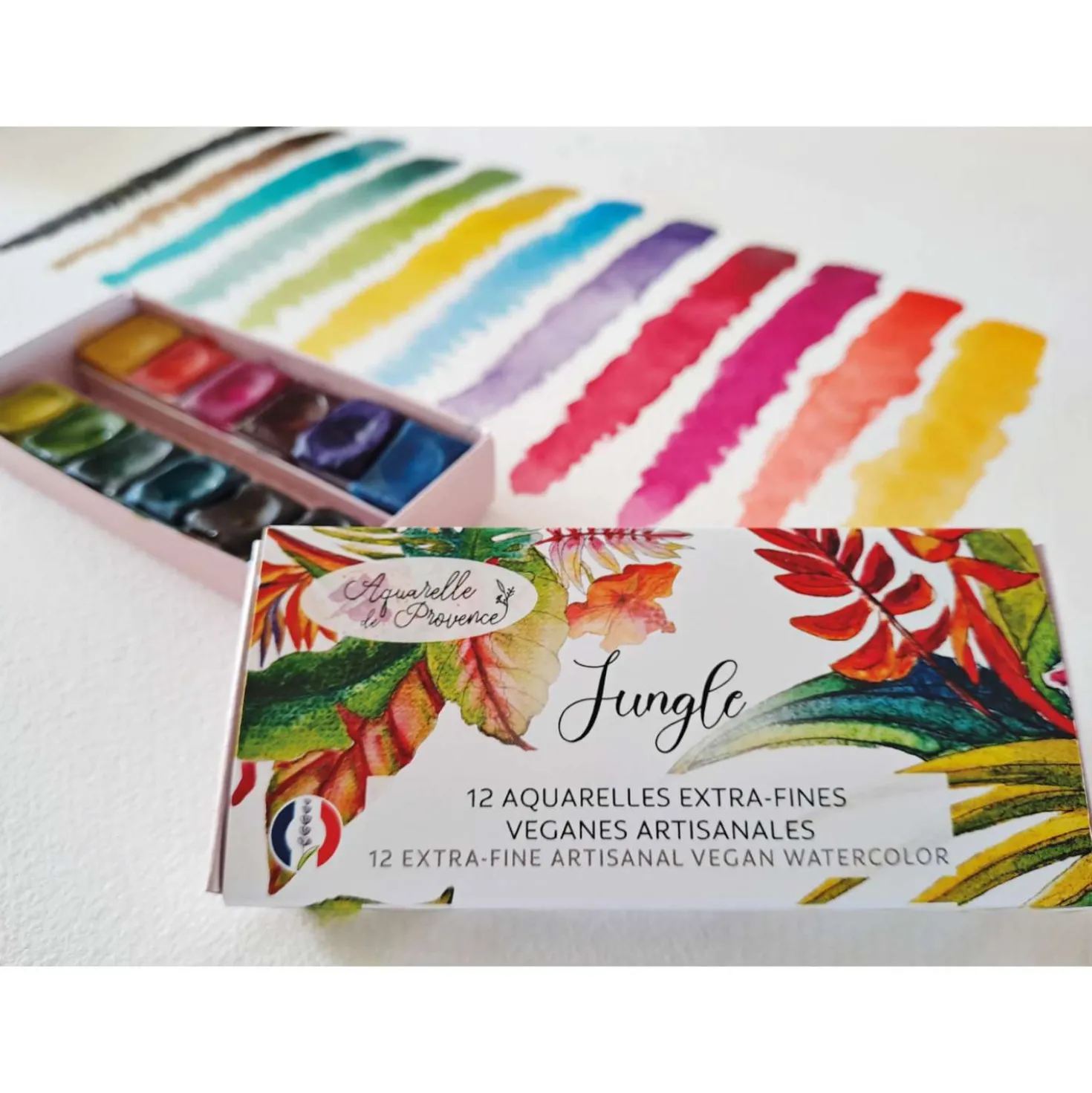 Aquarelle de Provence® extrafeine Aquarellfarben 12er-Set, "Jungle"
