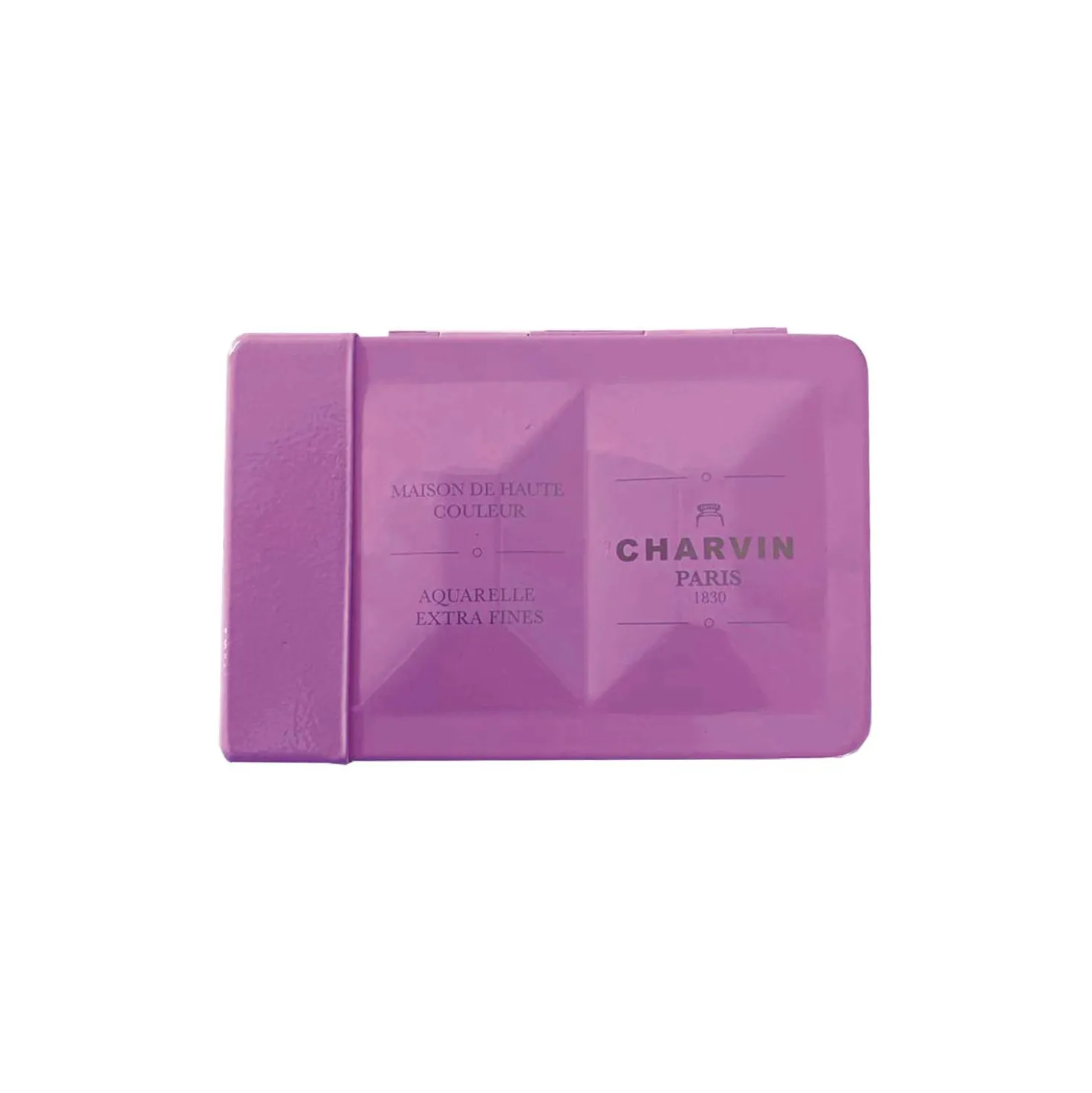 CHARVIN extrafeine Aquarellfarbe, 12 x 1/2 Näpf., Metallkasten mit Wassertank