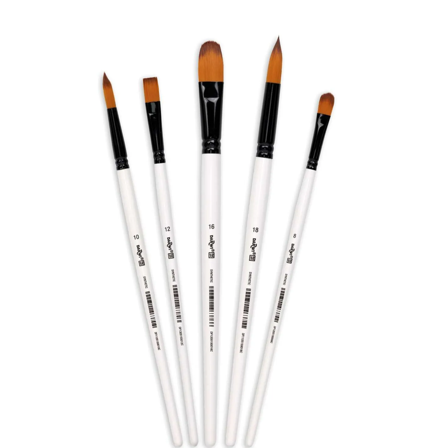 DARWI® FOR YOU Pinselset, 5 Acrylpinsel mit synthetischen Borsten (Mittel I)
