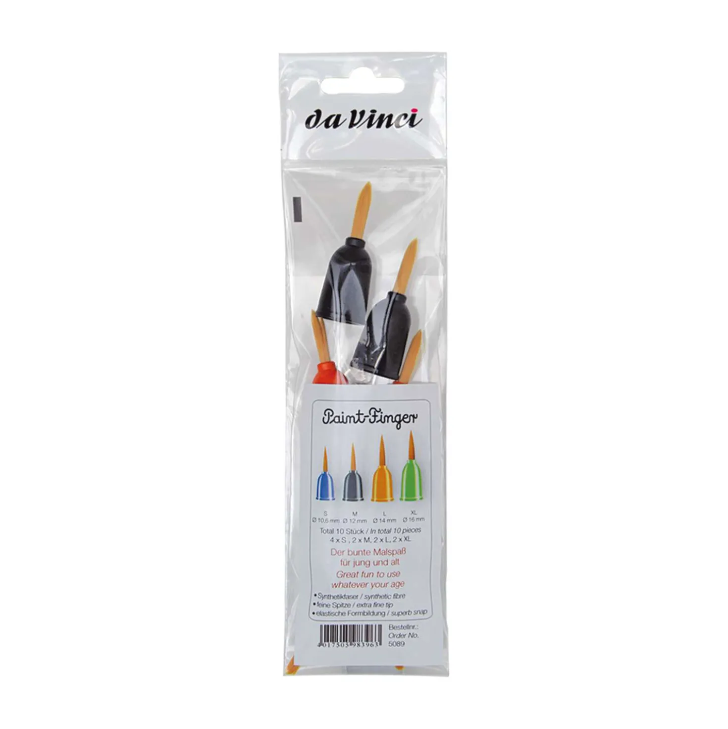 da Vinci Paint-Finger 10er-Set Fingerpinsel