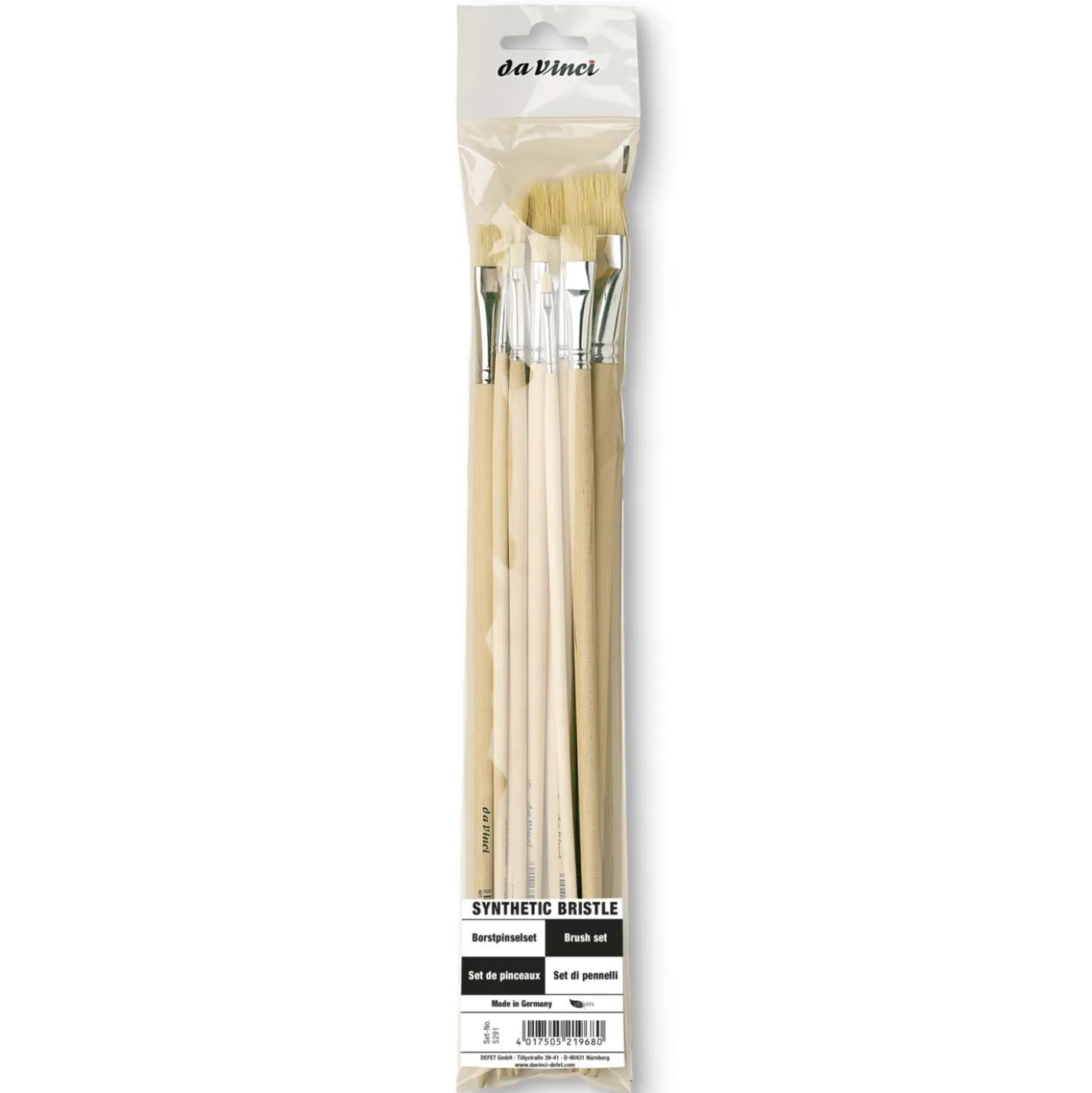 da Vinci SYNTHETIC BRISTLE Öl- und Acrylpinsel 8er-Set, Serie 5291