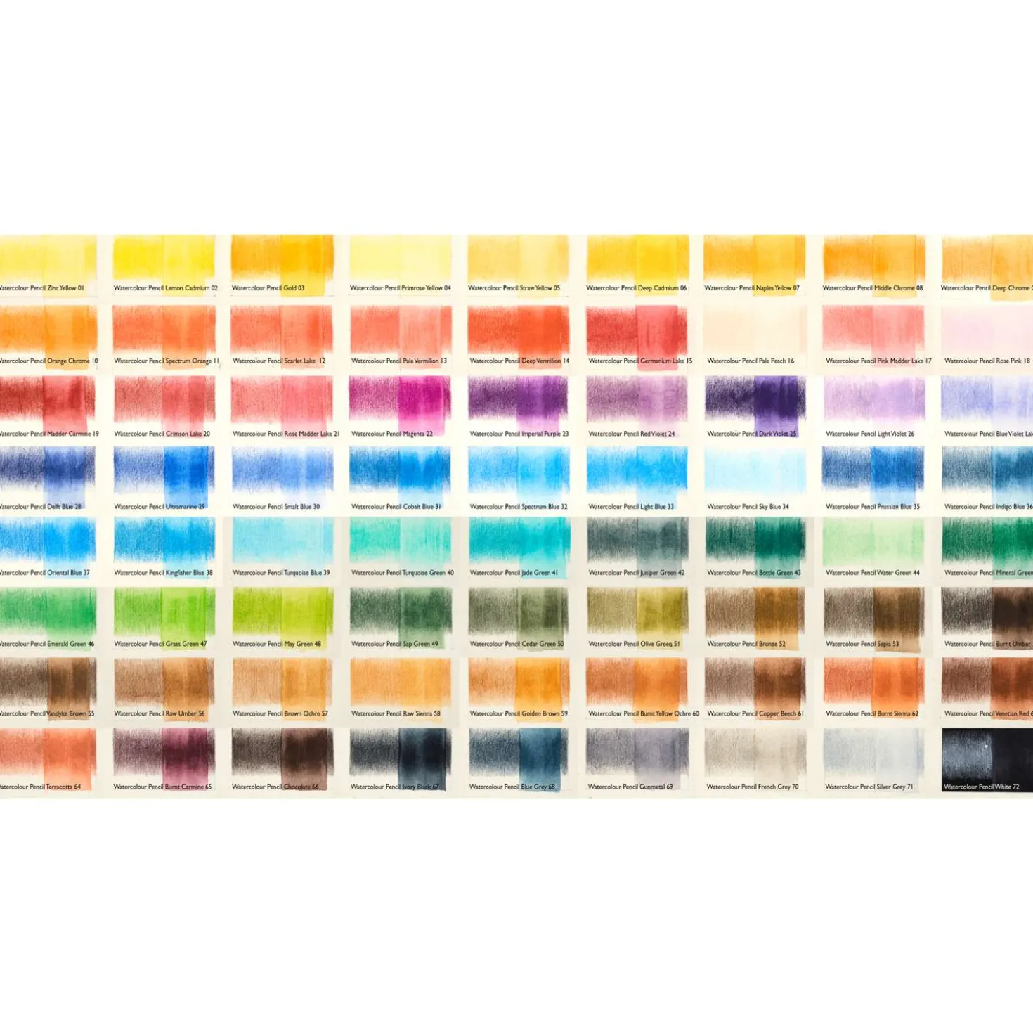 DERWENT Watercolour Holzkasten, 72 Aquarellstifte