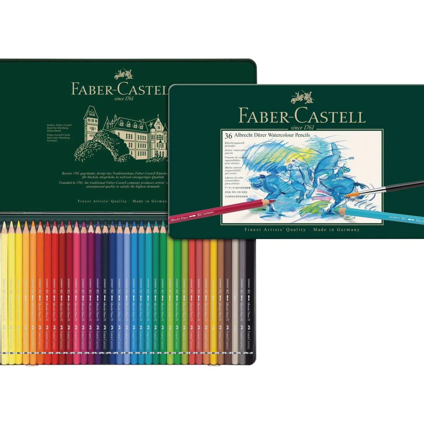 FABER-CASTELL Albrecht Dürer Aquarellstift-Sets im Metall-Etui