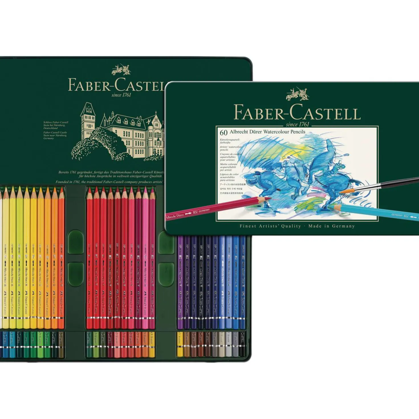 FABER-CASTELL Albrecht Dürer Aquarellstift-Sets im Metall-Etui