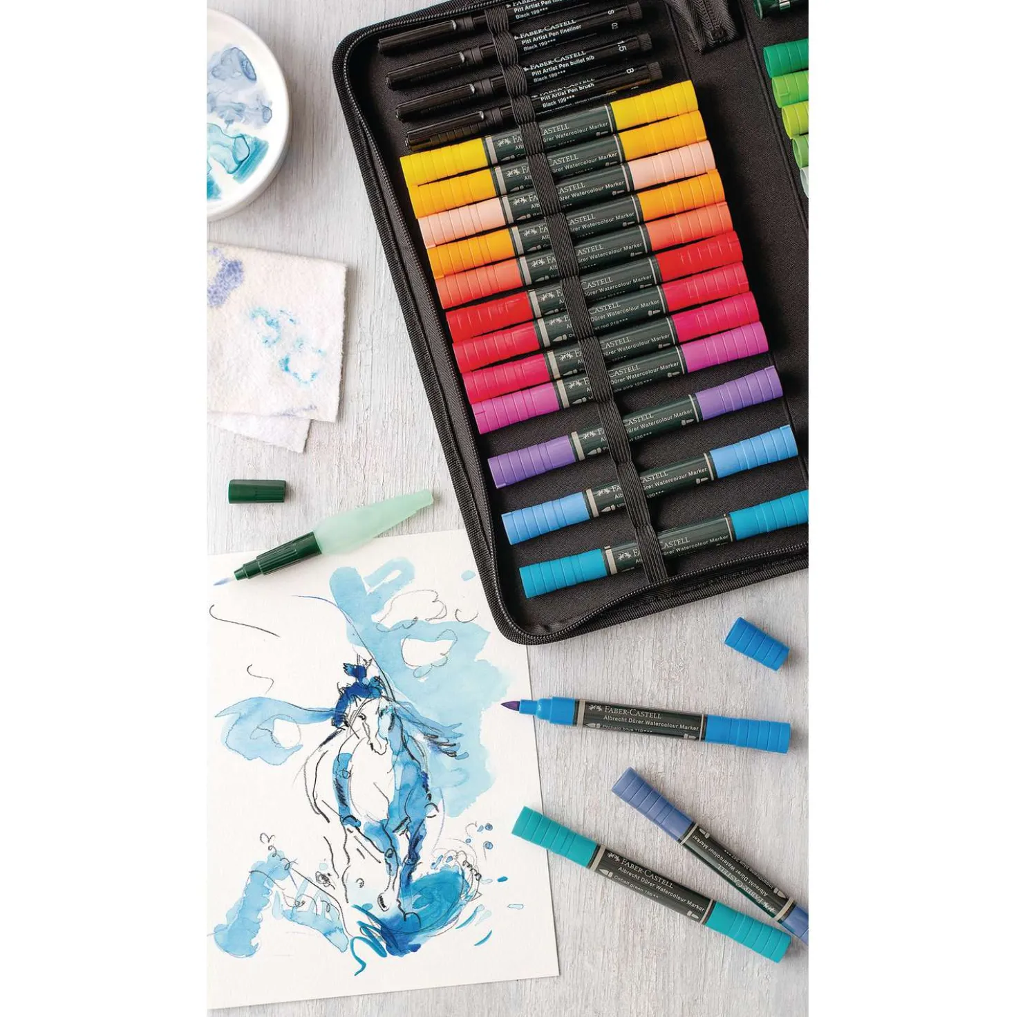 FABER-CASTELL Albrecht Dürer Aquarellmarker Zipper-Etui