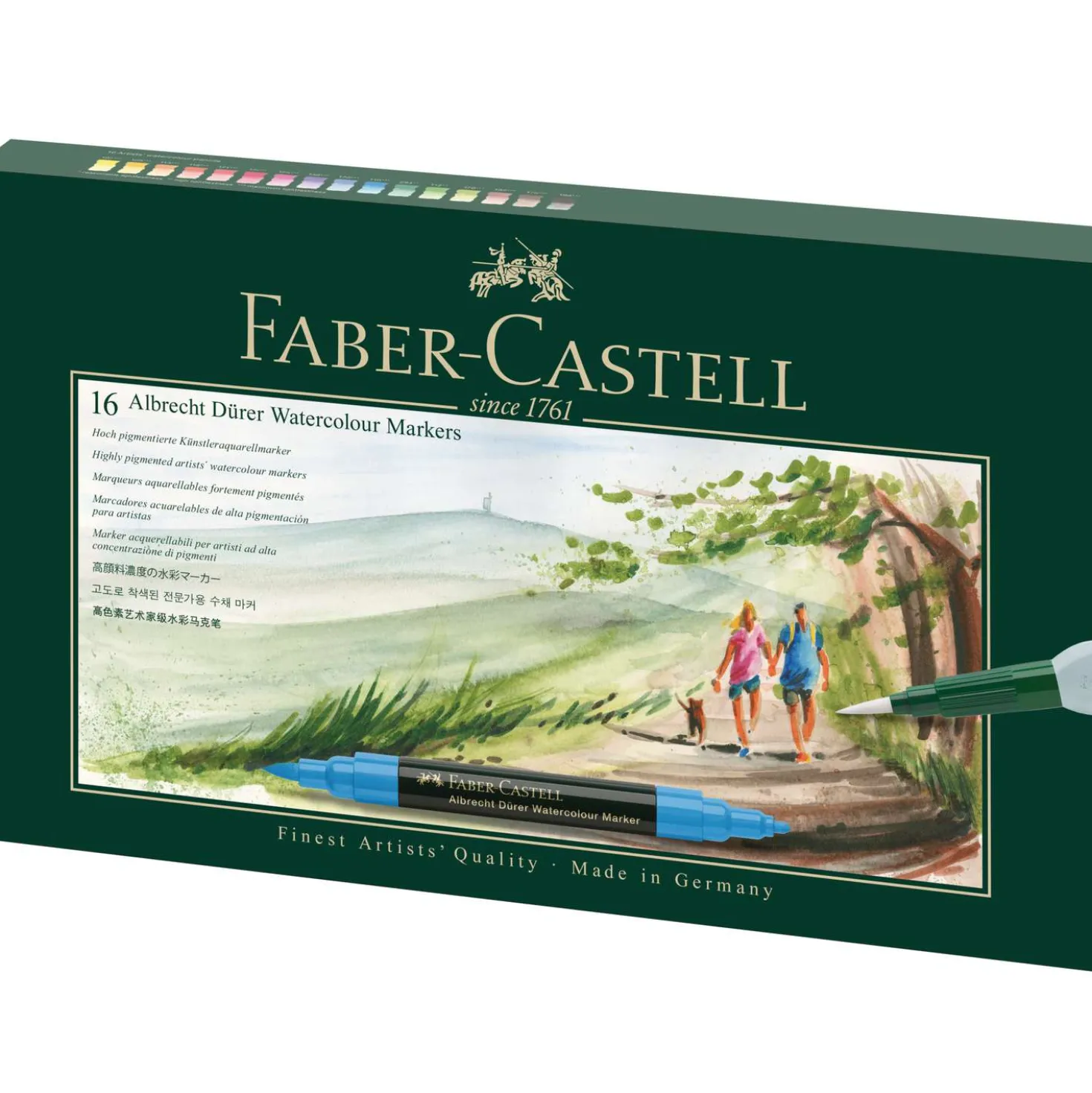 FABER-CASTELL Albrecht Dürer Watercolour Marker, Geschenketui, 17-teilig