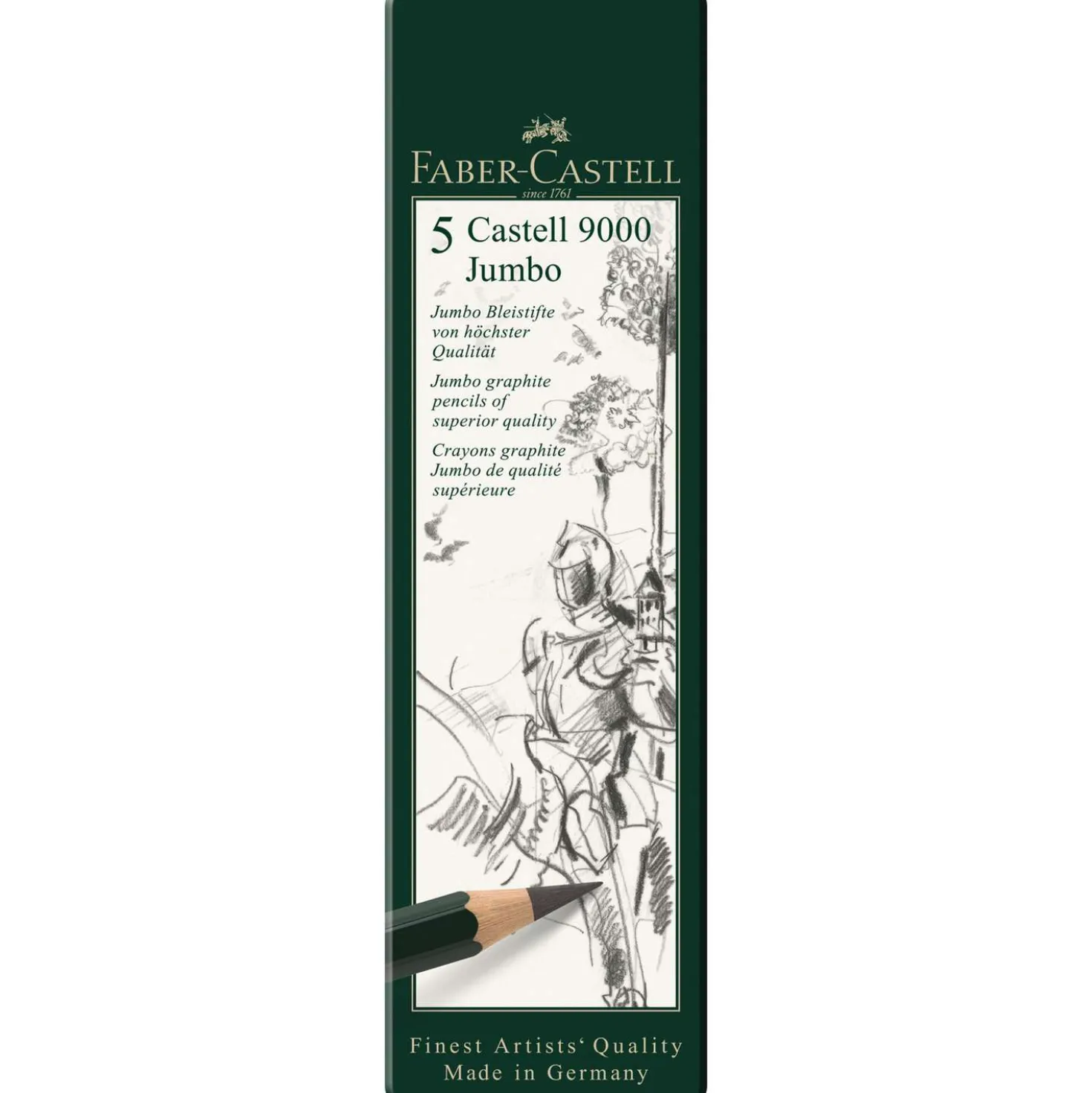 FABER-CASTELL Bleistift 9000 JUMBO im Metall-Etui
