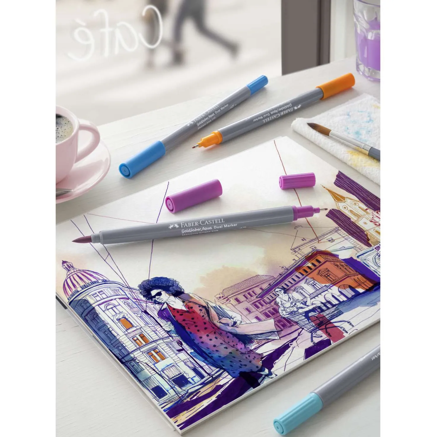 FABER-CASTELL Goldfaber Aqua Dual Marker 24er-Set