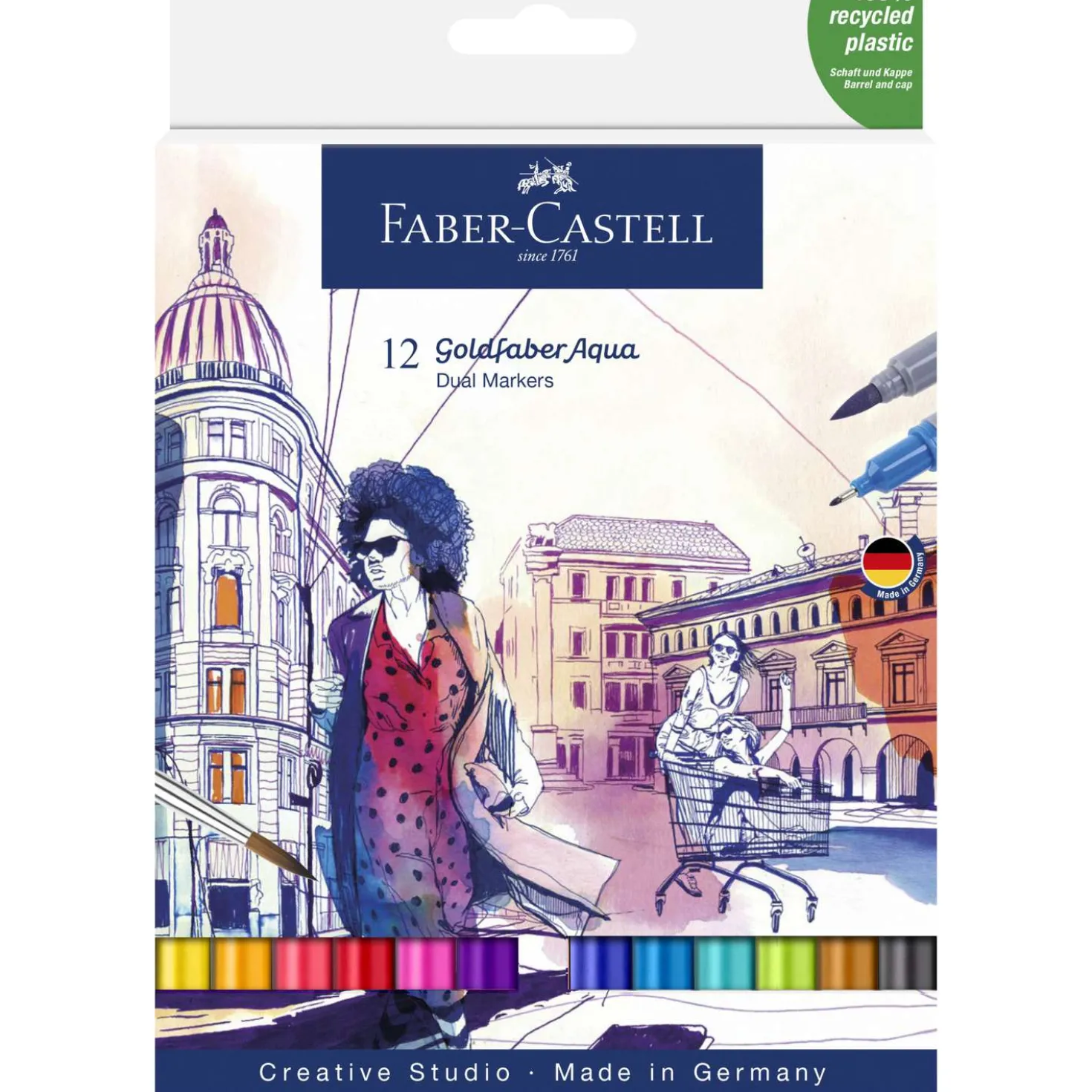FABER-CASTELL Goldfaber Aqua Dual Marker 12er-Set