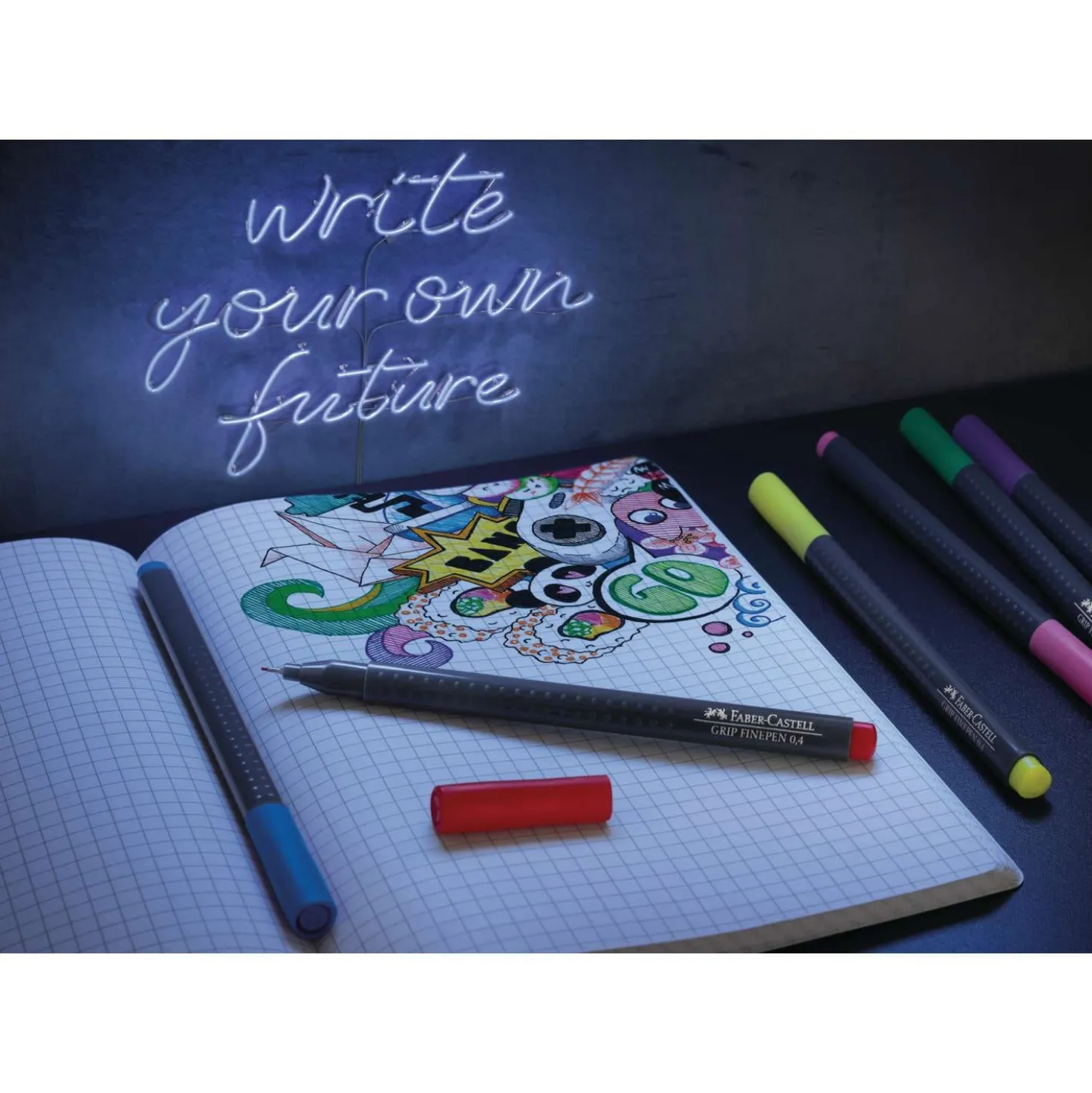 FABER-CASTELL Grip Fineliner, 0.4, 30er-Set