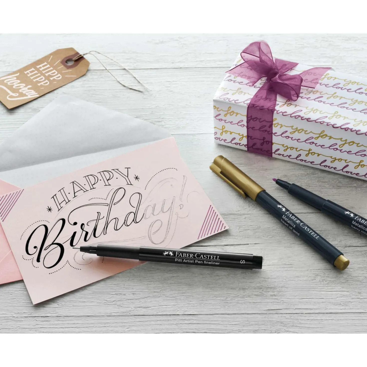 FABER-CASTELL Handlettering Geschenkset, 12-teilig