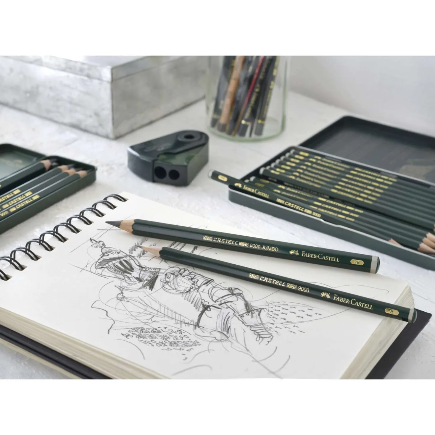 FABER-CASTELL 9000 JUMBO Bleistifte, 5er-Set