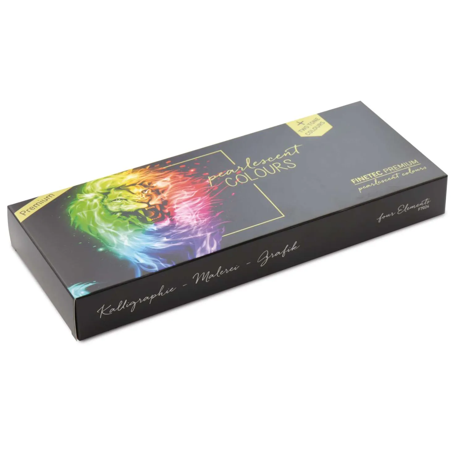 FINETEC Premium Perlglanzfarben "4 Elements", 24er-Farbkasten