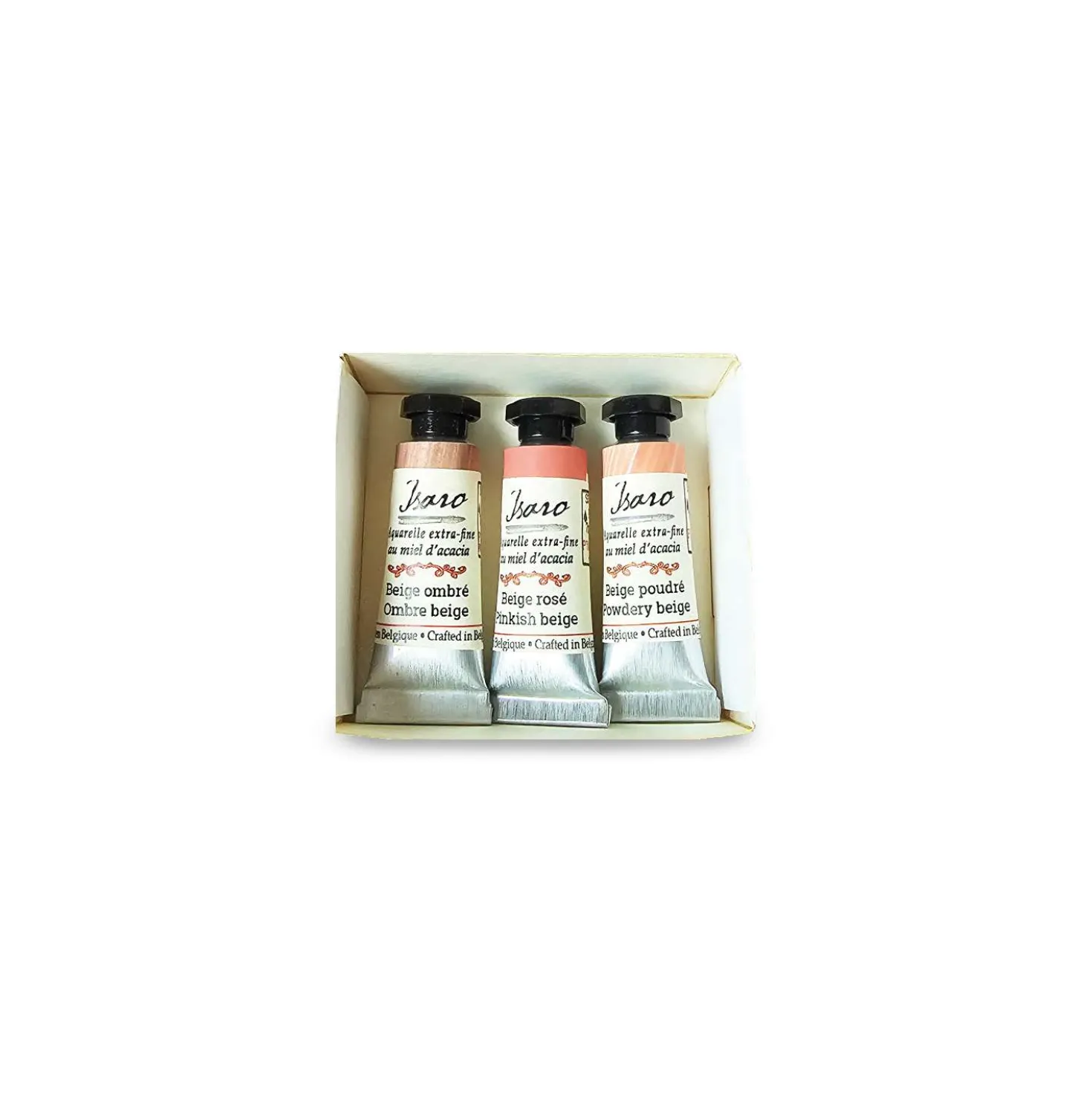 Isaro Extra-feine Aquarellfarben – Set 'Nude' mit 3 Tuben à 7 ml