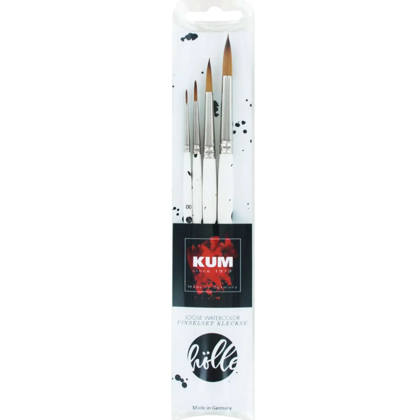 KUM® x Frau Hölle, Blob Brush Aquarellpinsel-Set, 4-teilig