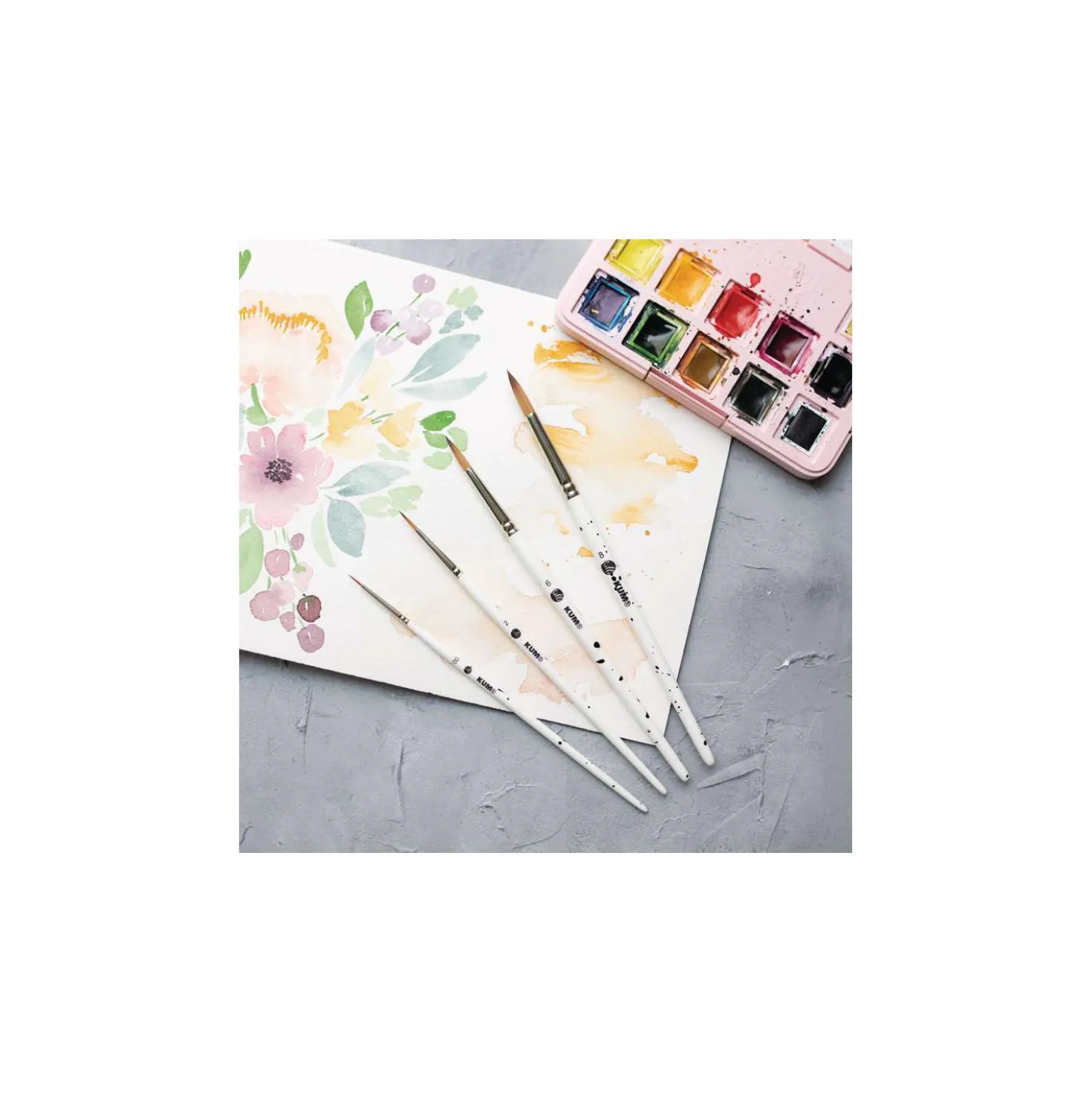 KUM® x Frau Hölle, Blob Brush Aquarellpinsel-Set, 4-teilig