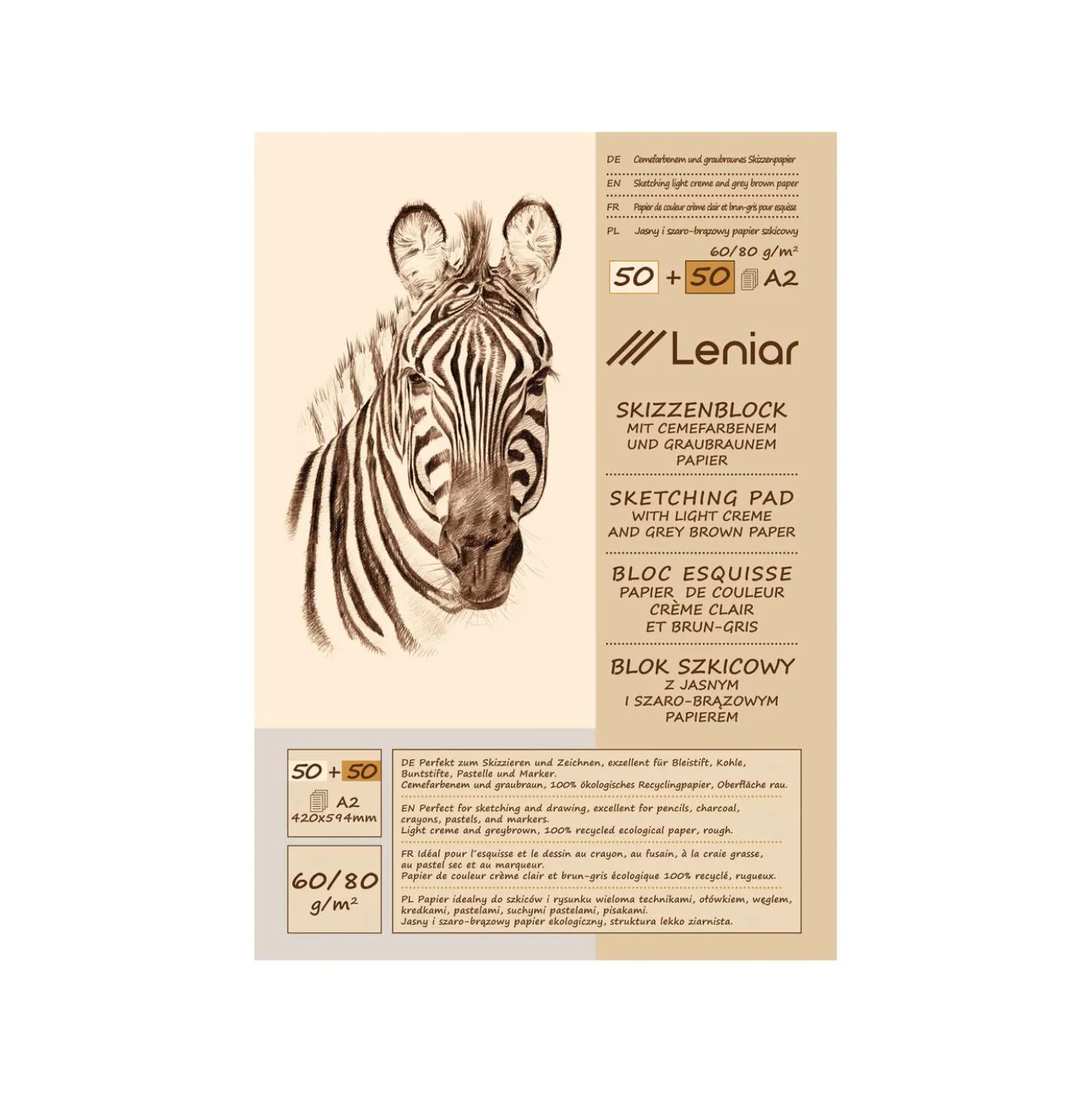 Leniar® ZEBRA Skizzenblock