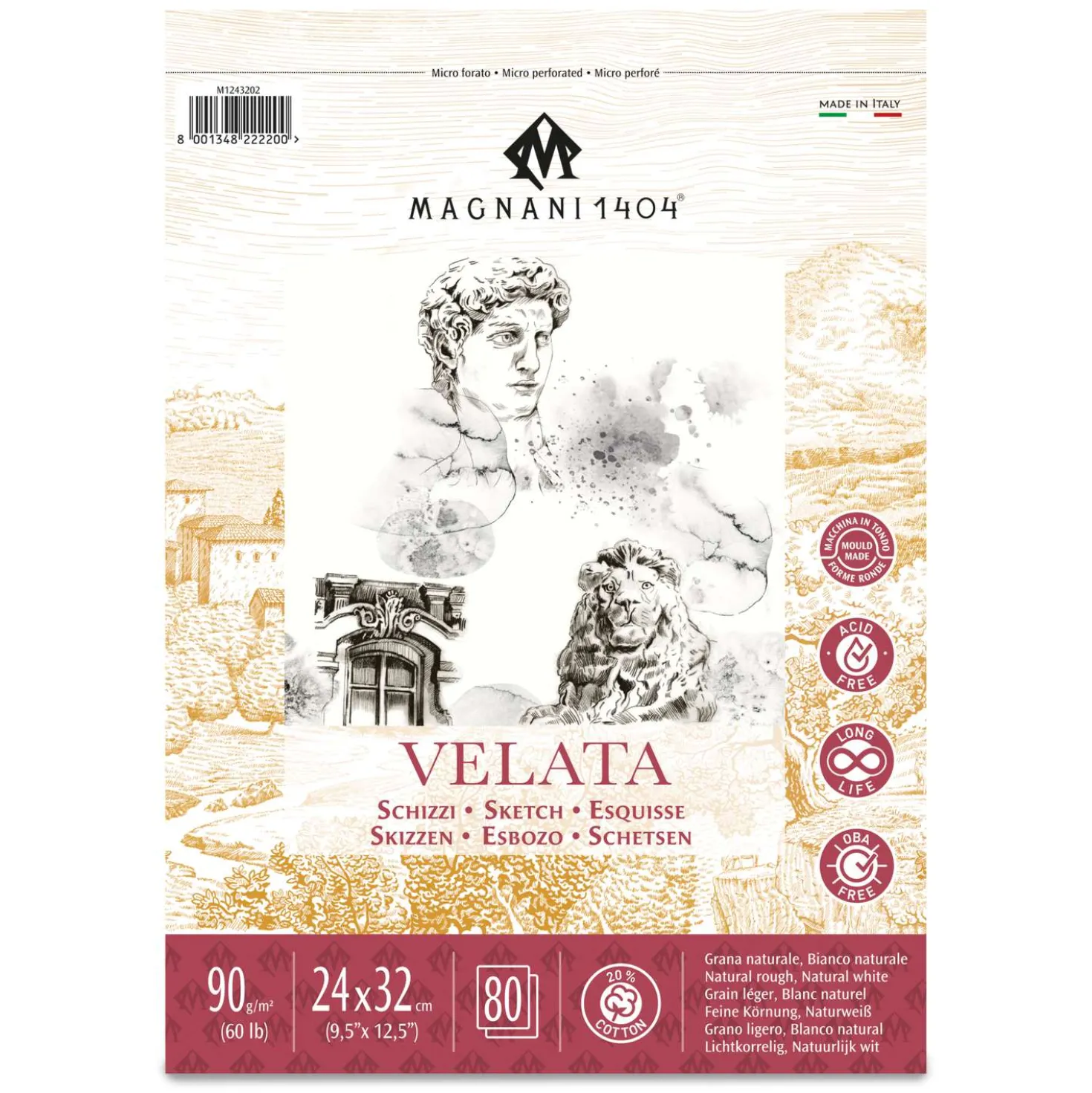 MAGNANI 1404® VELATA Spiral-Skizzenblock