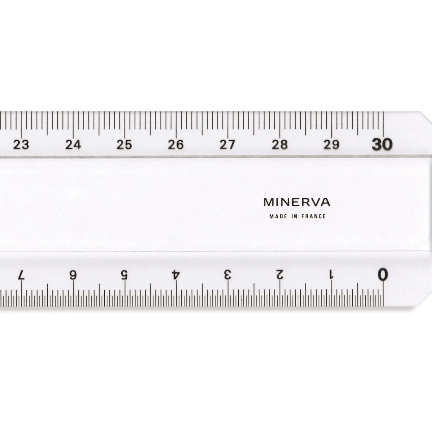 MINERVA Lineal mit beidseitiger mm-Skalierung