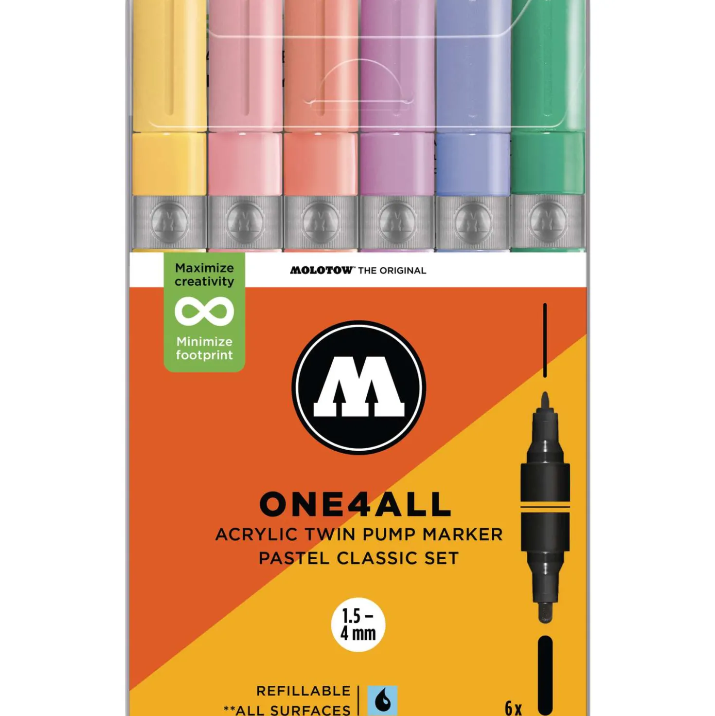 MOLOTOW™ ONE4ALL Acrylic Twin 6er-Sets