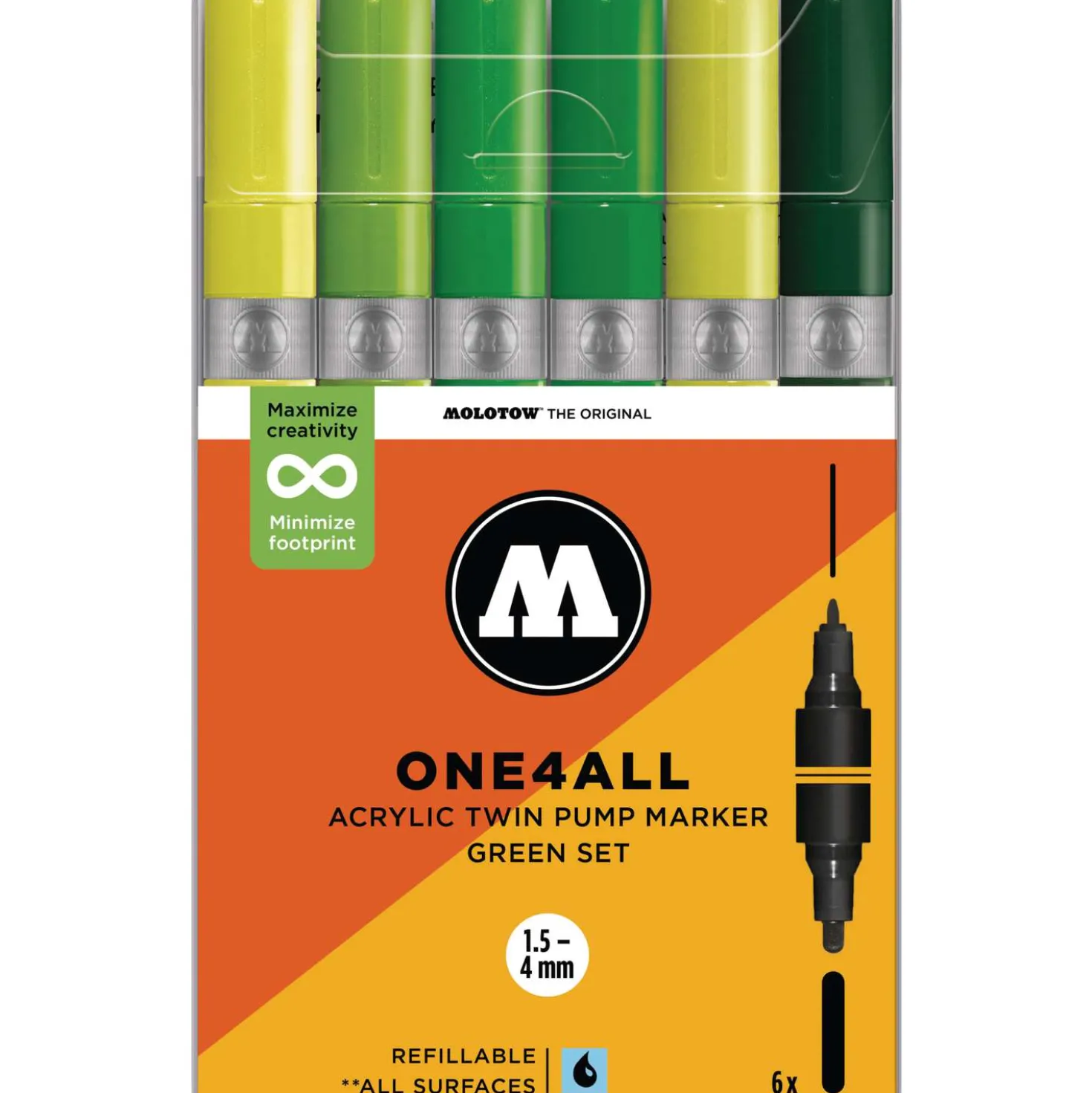 MOLOTOW™ ONE4ALL Acrylic Twin 6er-Sets