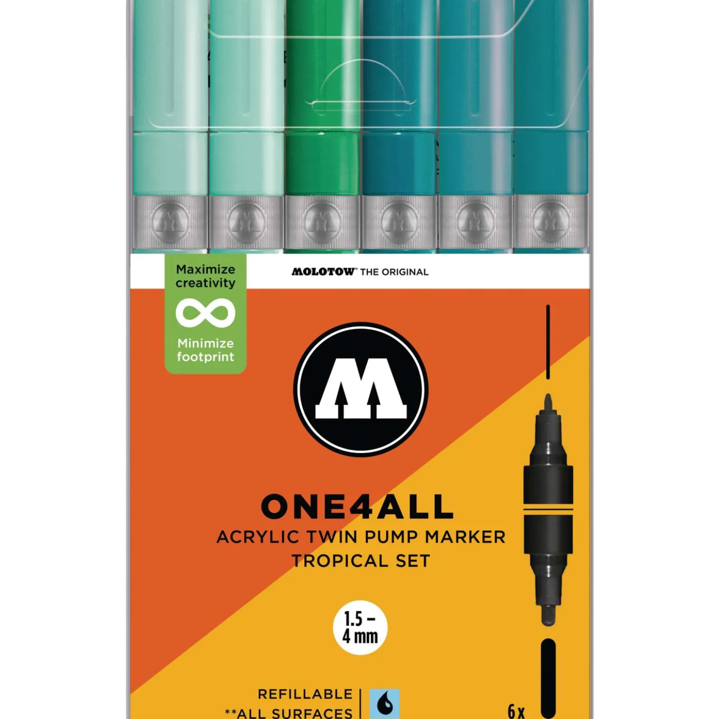 MOLOTOW™ ONE4ALL Acrylic Twin 6er-Sets