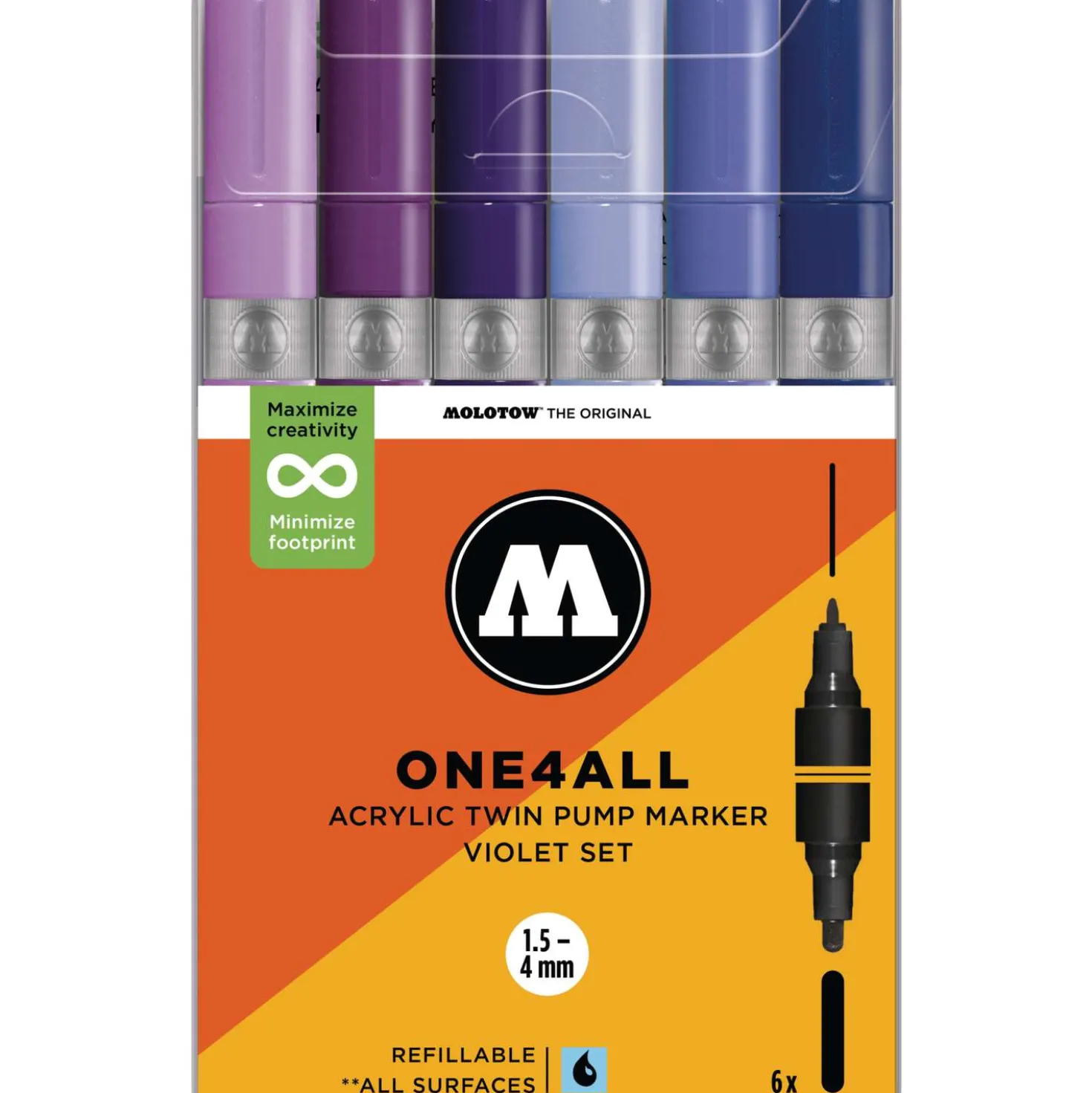 MOLOTOW™ ONE4ALL Acrylic Twin 6er-Sets