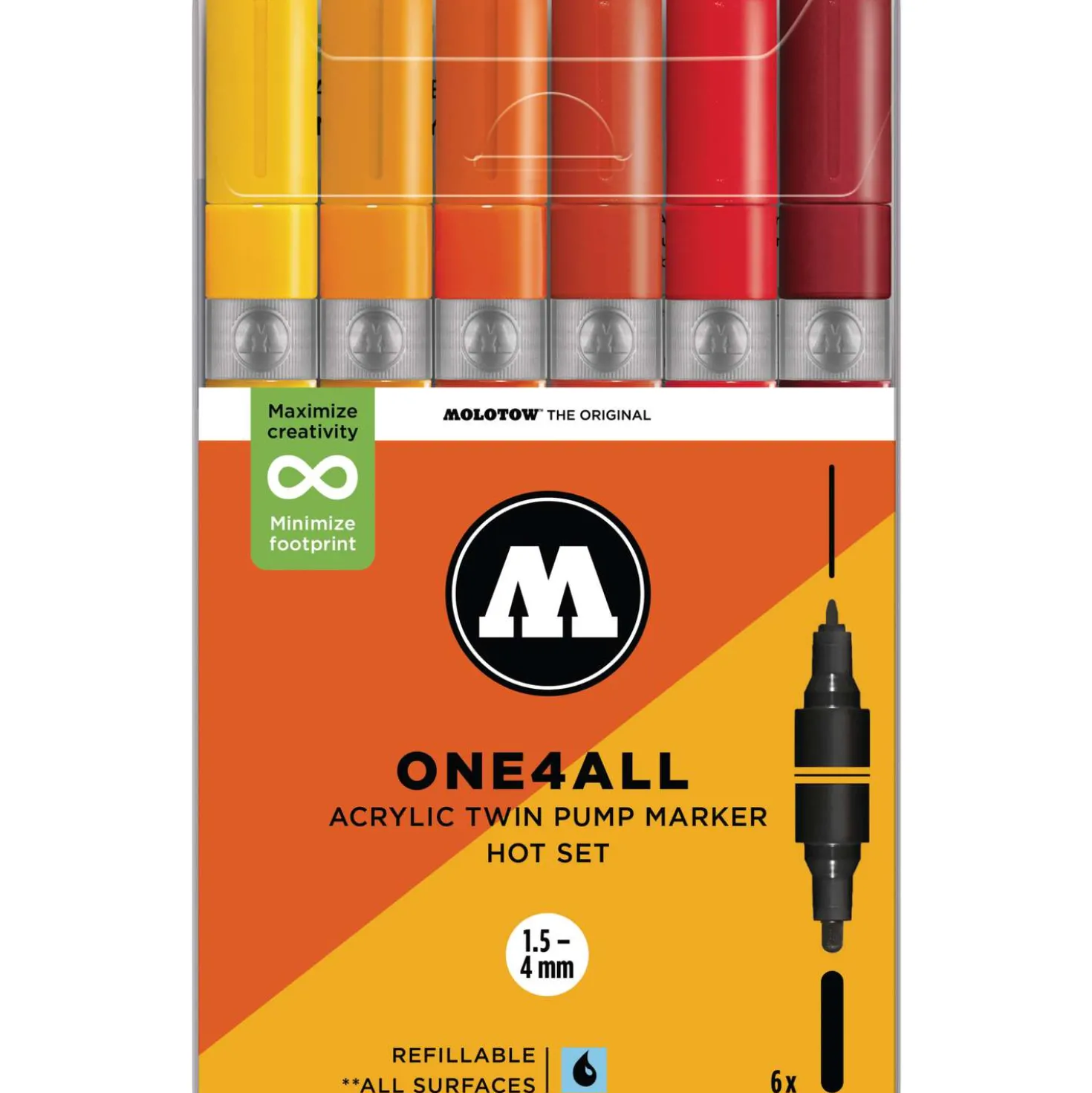 MOLOTOW™ ONE4ALL Acrylic Twin 6er-Sets