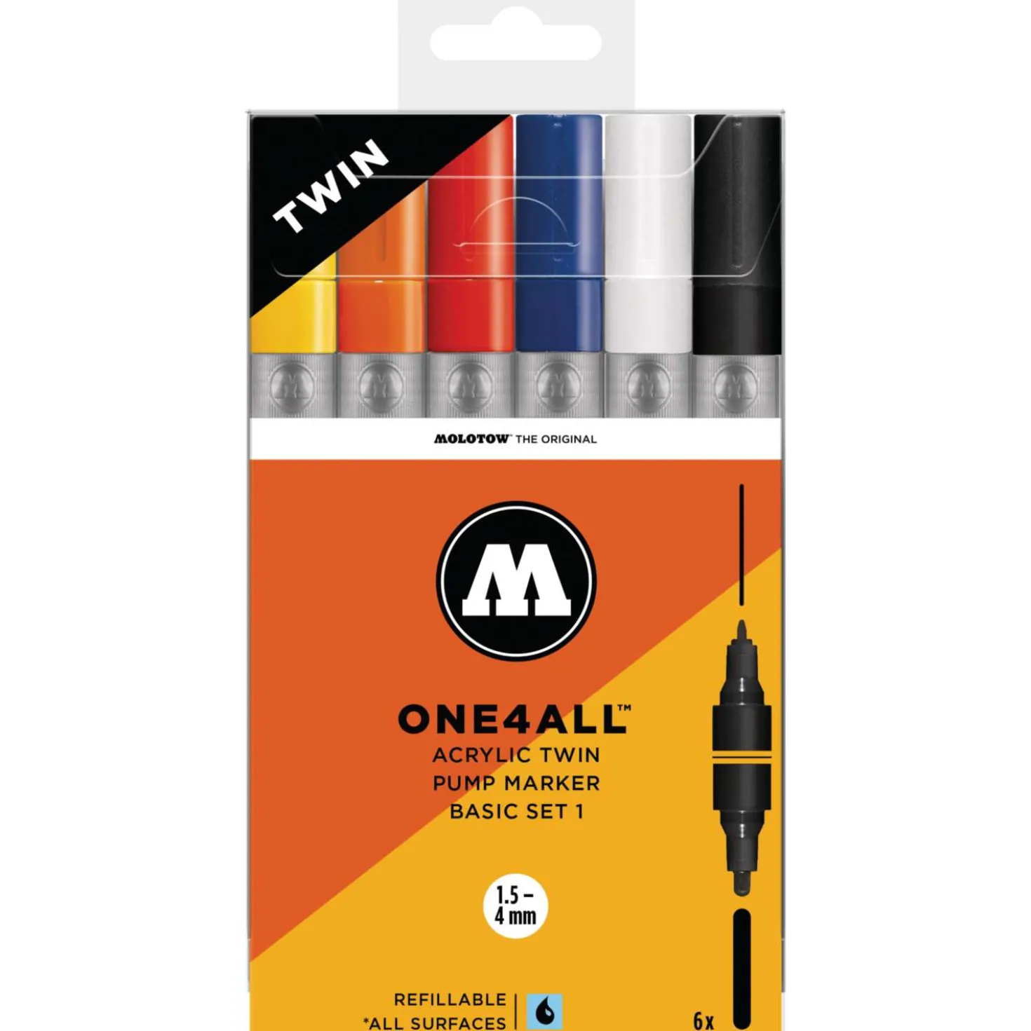MOLOTOW™ ONE4ALL Acrylic Twin 6er-Sets