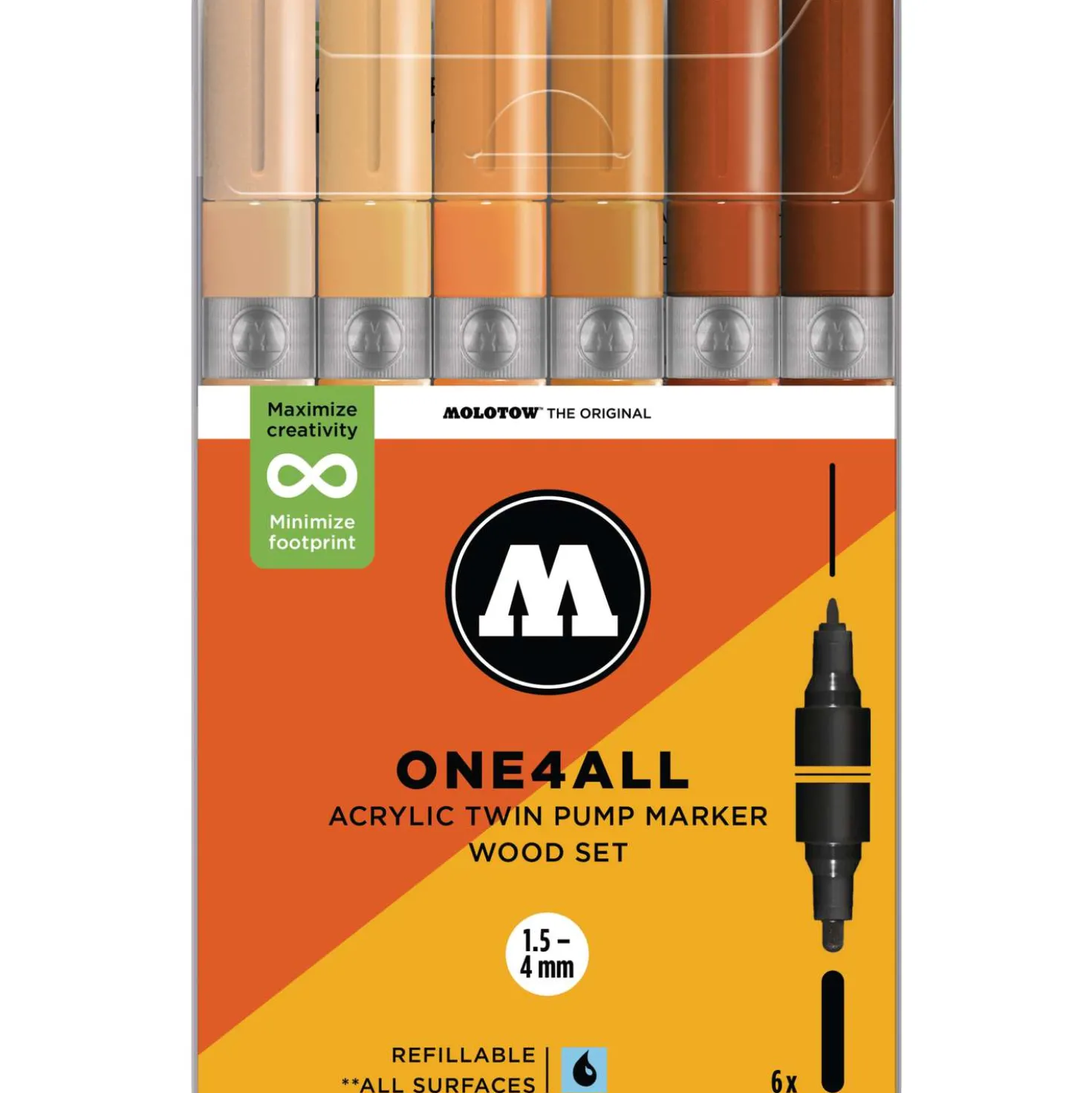 MOLOTOW™ ONE4ALL Acrylic Twin 6er-Sets