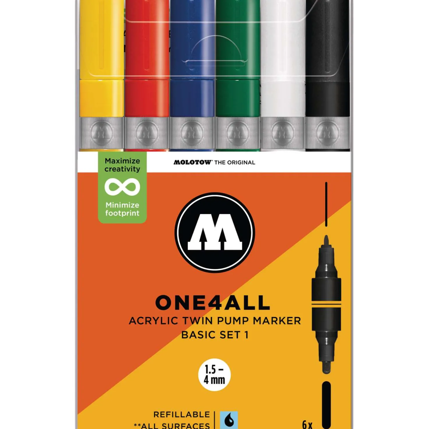 MOLOTOW™ ONE4ALL Acrylic Twin 6er-Sets