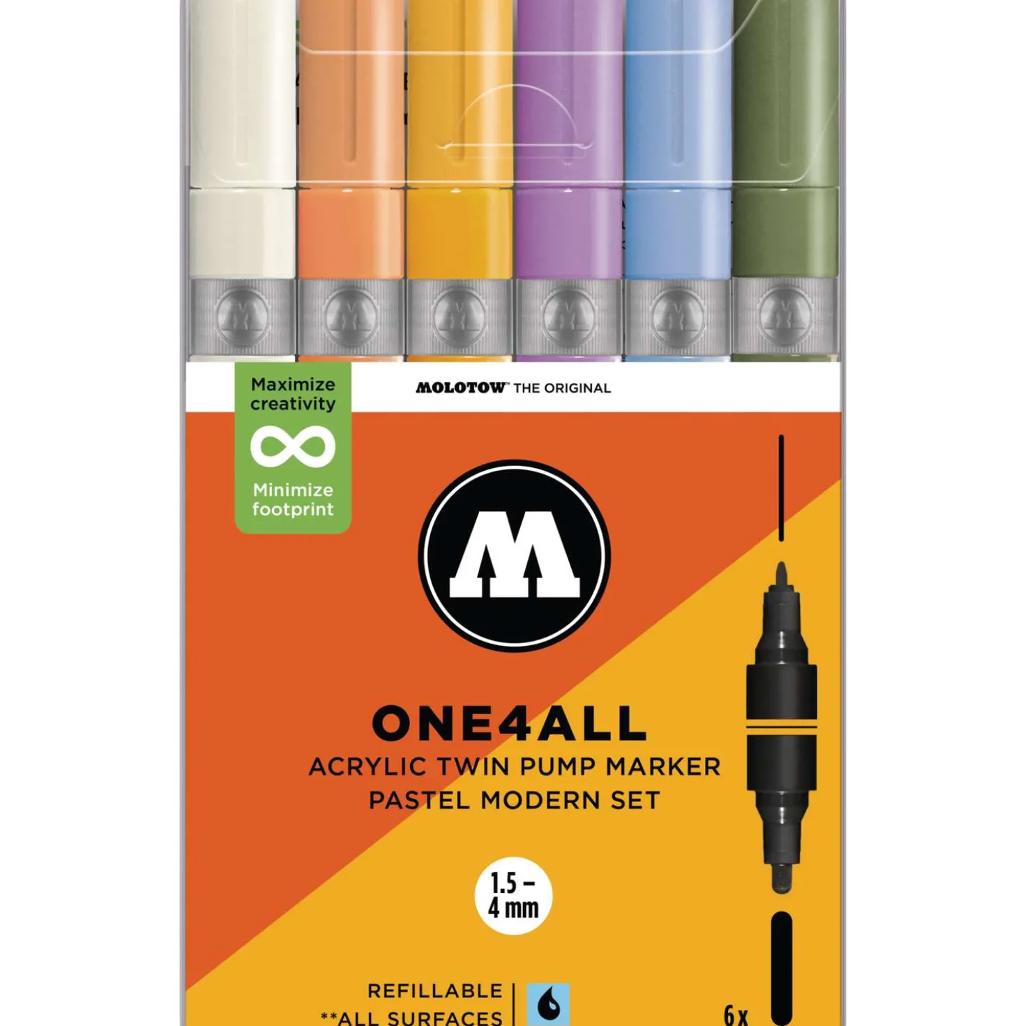 MOLOTOW™ ONE4ALL Acrylic Twin 6er-Sets