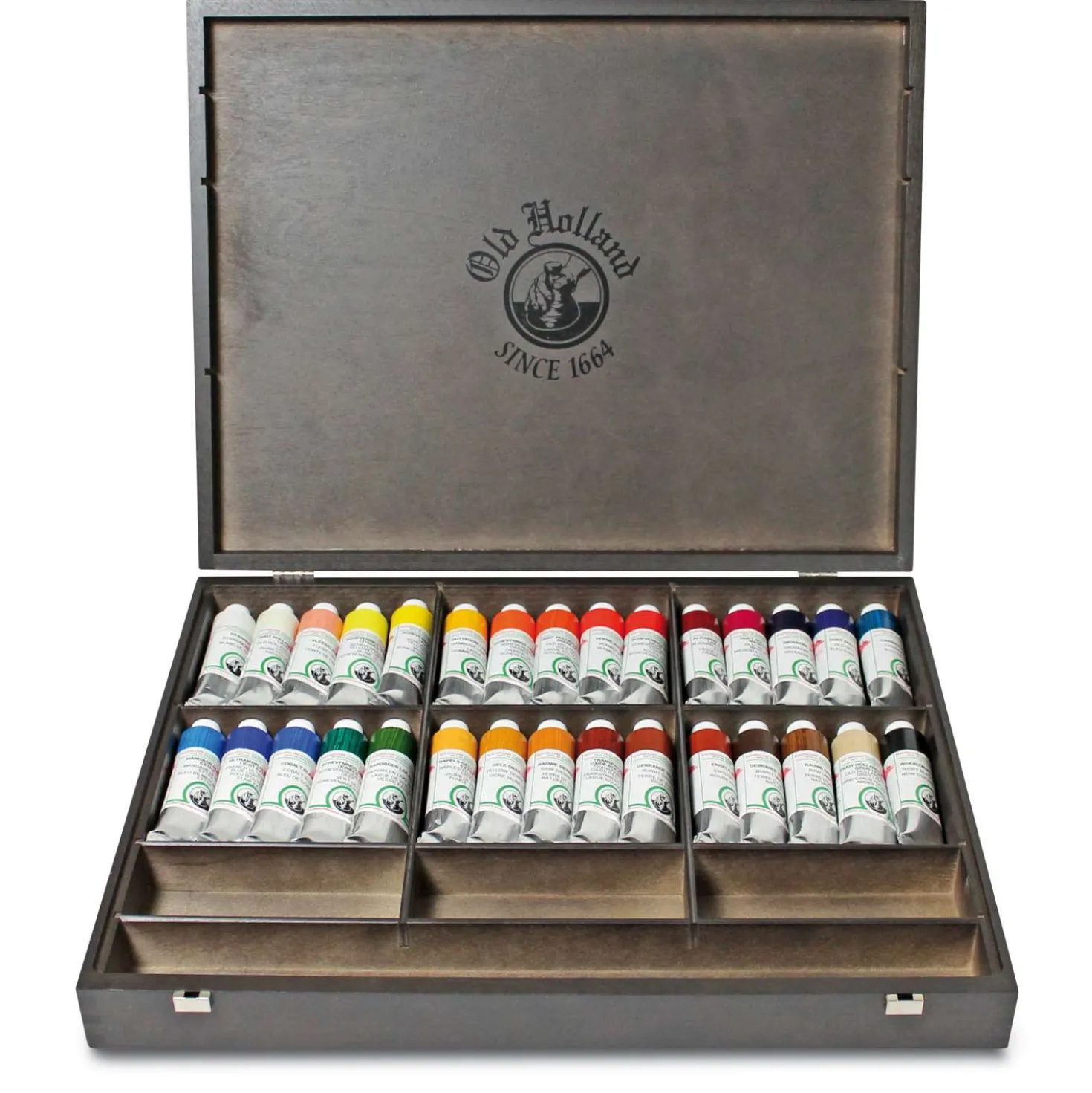 Old Holland Classic Künstler-Ölfarbe Holz-Kasten, 30 x 40-ml-Tuben