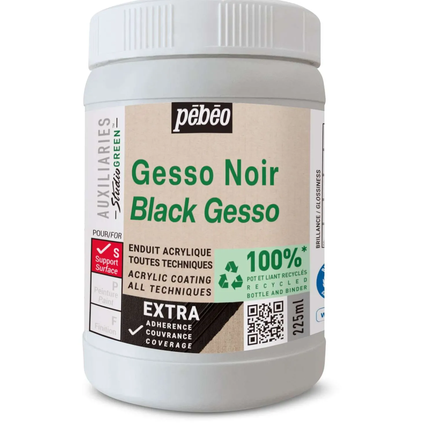 pébéo Acryl-Gesso Studio GREEN™, Schwarz