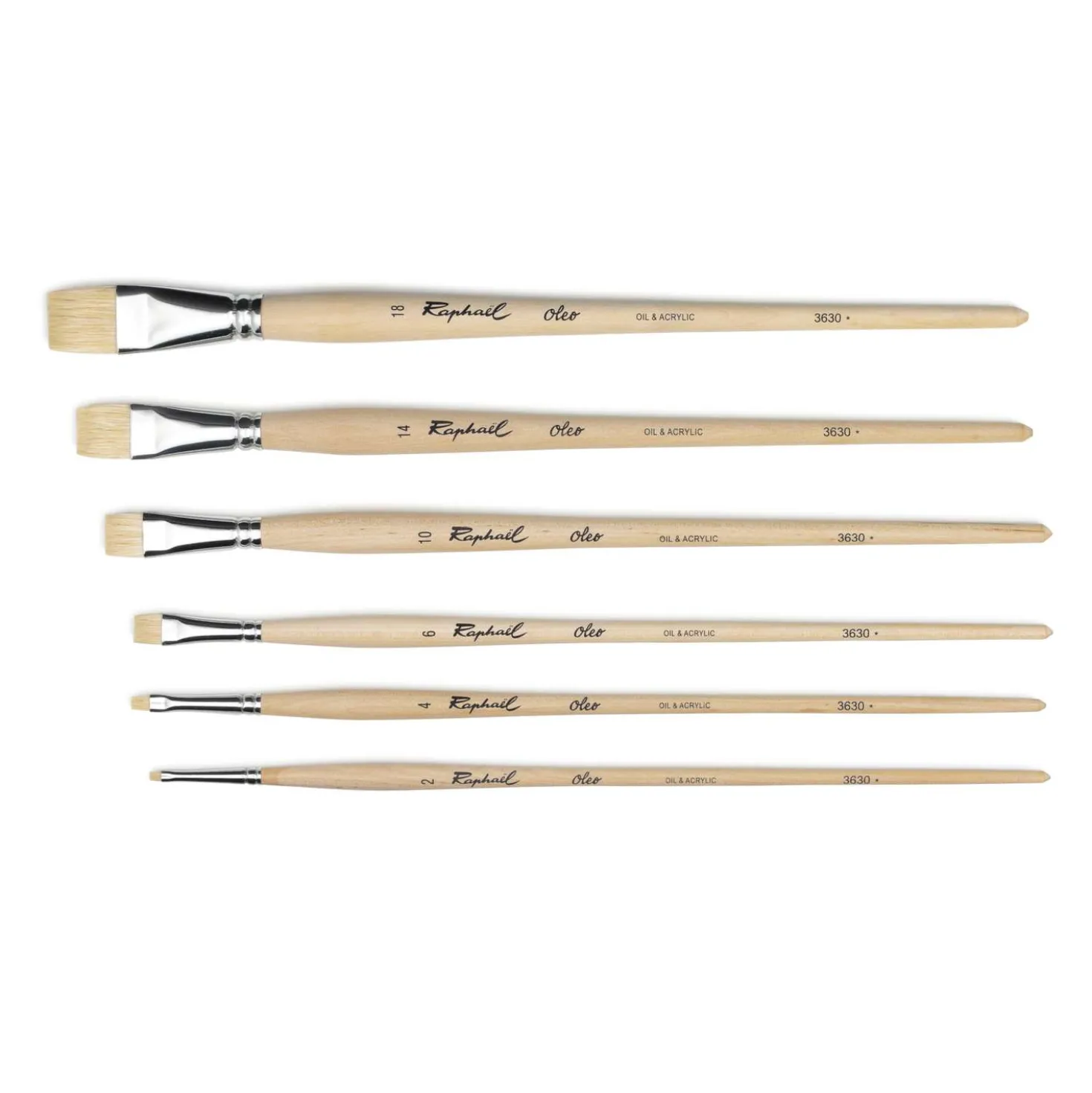 Raphaël® Serie 3630 Oléo Flachpinsel mit kurzen Borsten