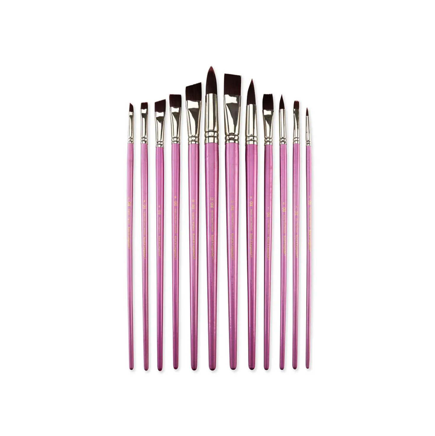Royal & Langnickel® Burgundy Taklon Pinselset A, 12-teilig