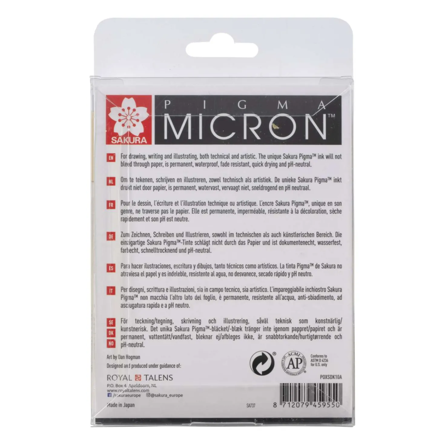 SAKURA® PIGMA MICRON™ Fineliner-Sets, schwarz