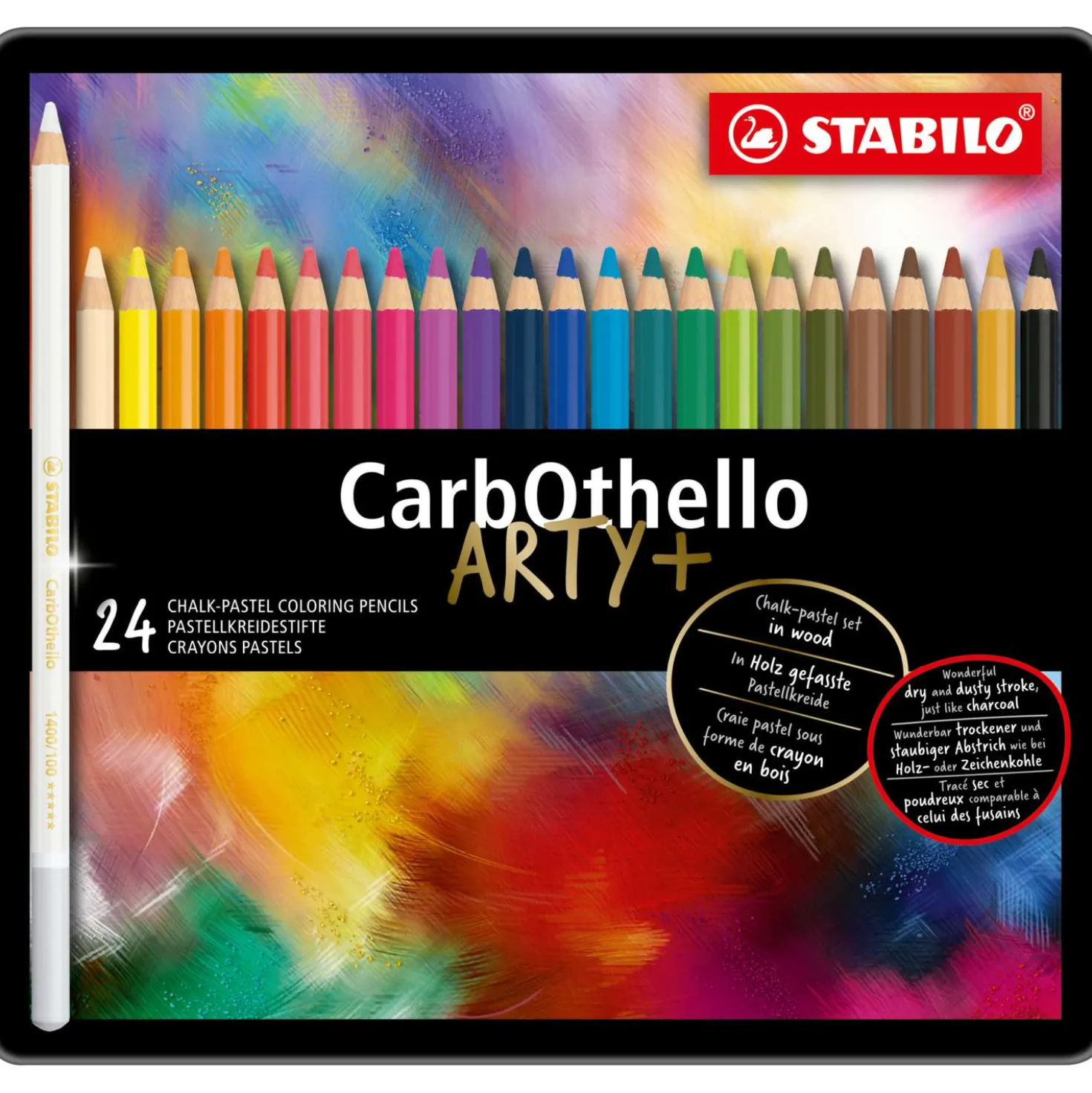 STABILO® CarbOthello ARTY+ Pastellstifte, Metalletuis