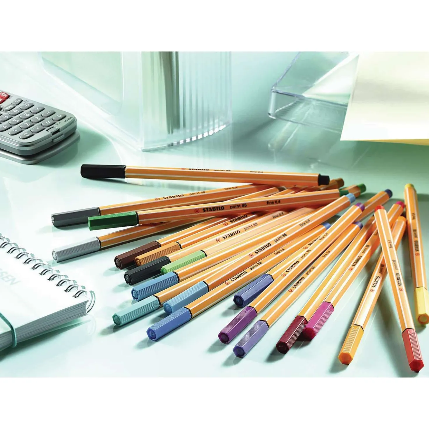 STABILO® point® 88 Zebrui, Kunststoffbox mit 20 Finelinern