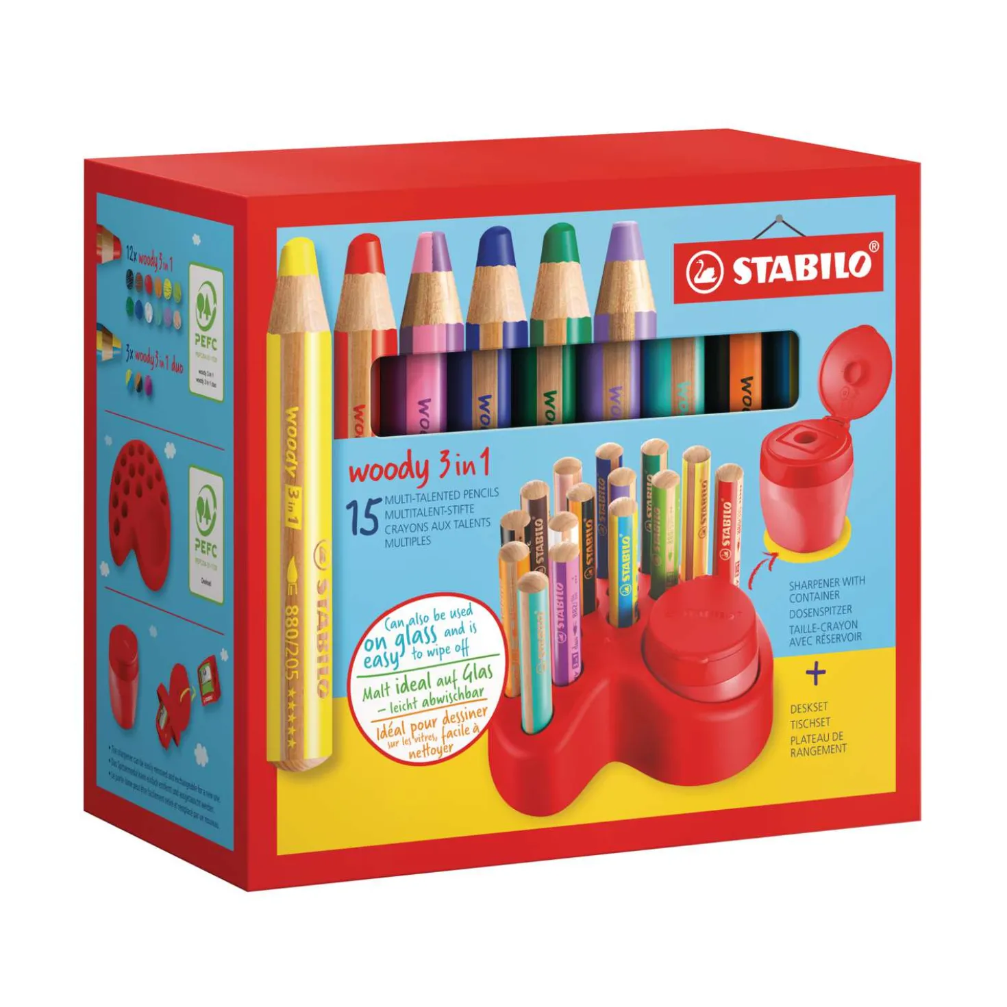 STABILO® woody 3 in 1 duo Farbstift, Premium-Tischset