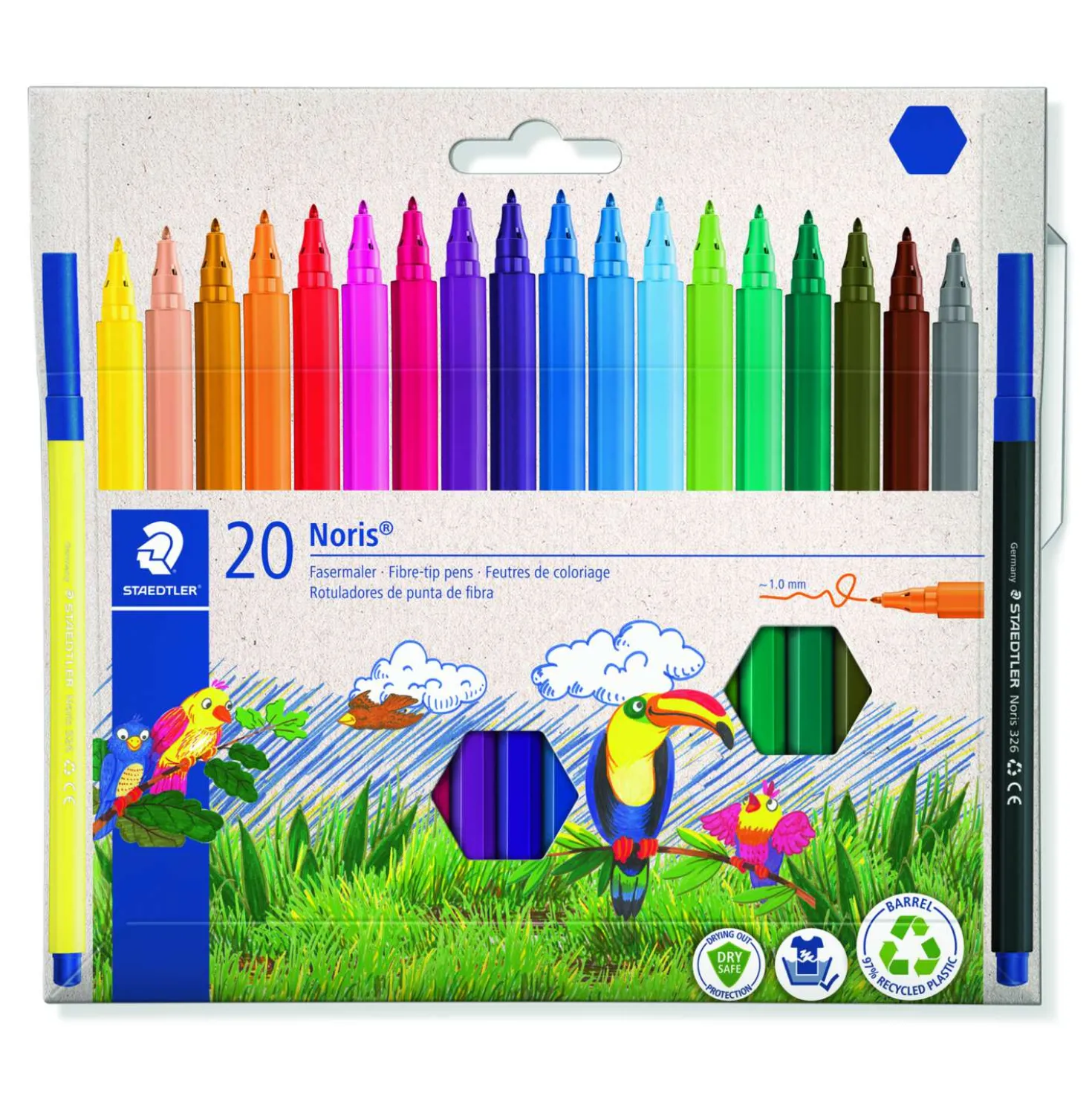 STAEDTLER® Noris® 326 Fasermaler, 20er Set