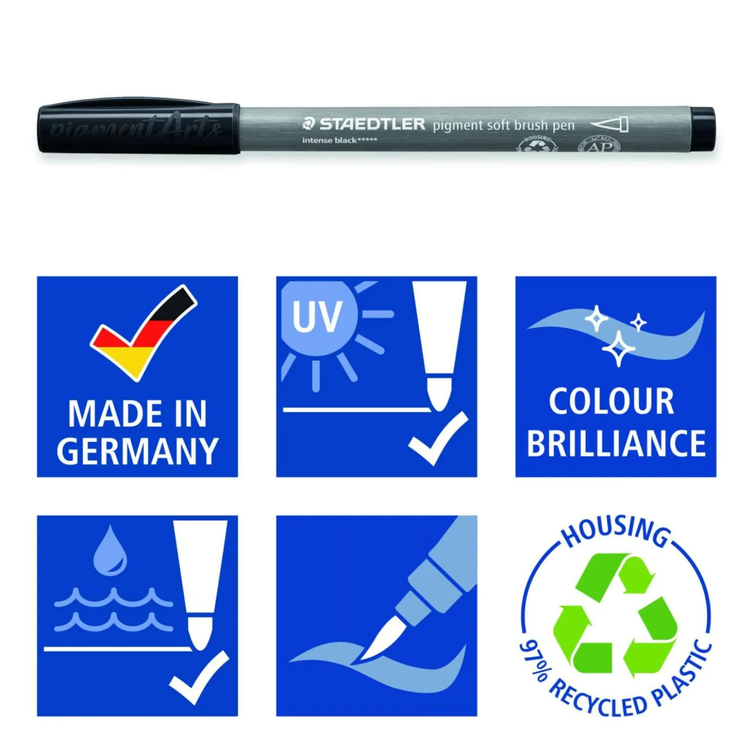 STAEDTLER® pigment soft brush pen 372, 6er-Set