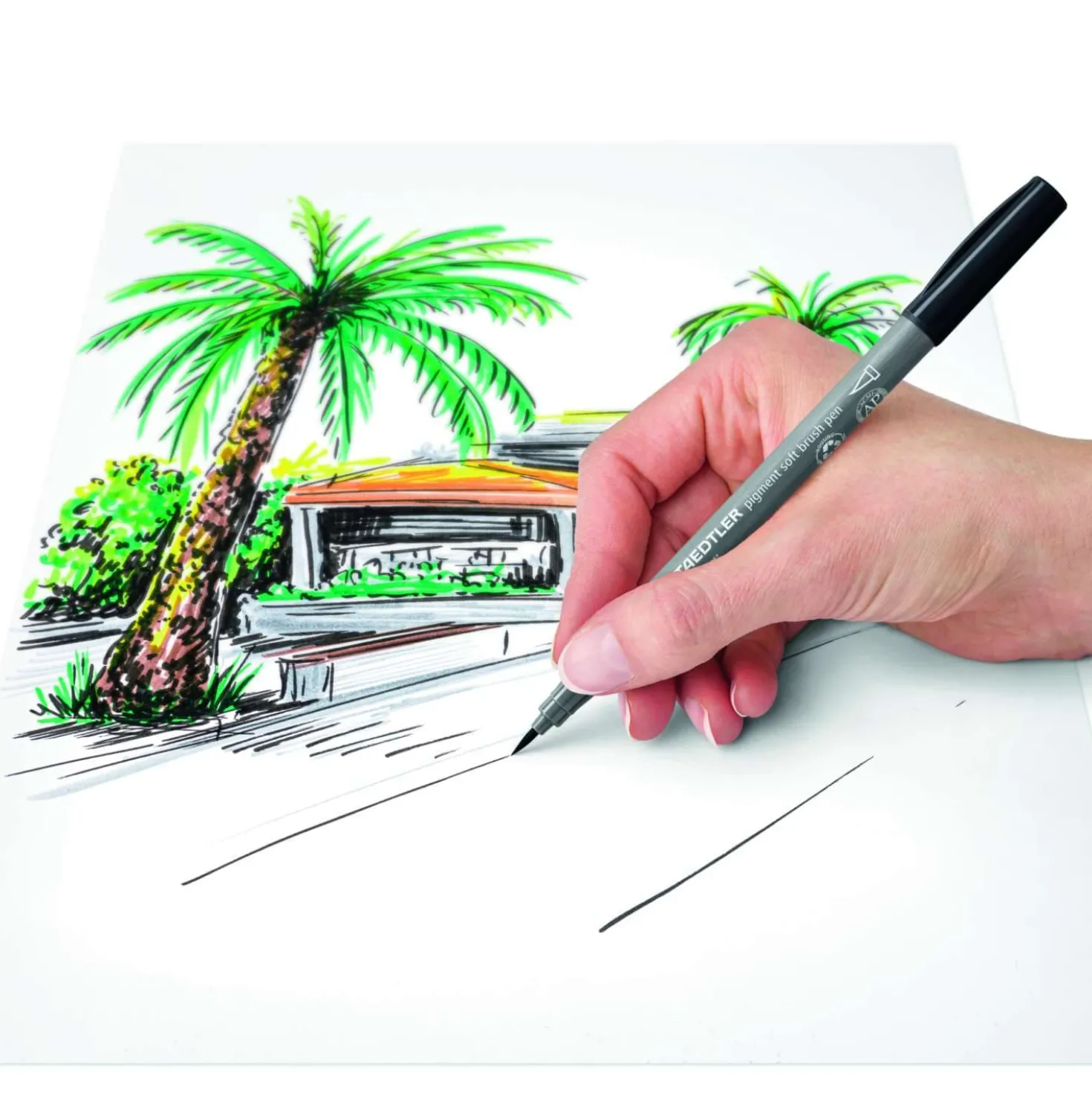 STAEDTLER® pigment soft brush pen 372, 6er-Set