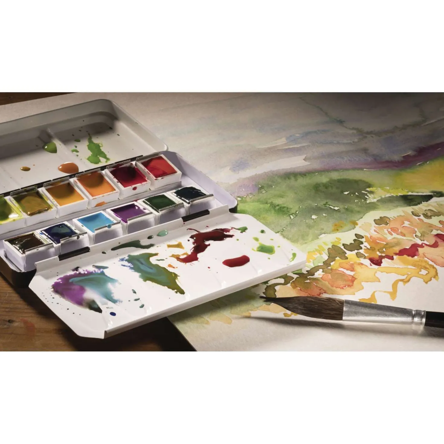 Talens REMBRANDT Aquarellkasten "Landschaftsauswahl"