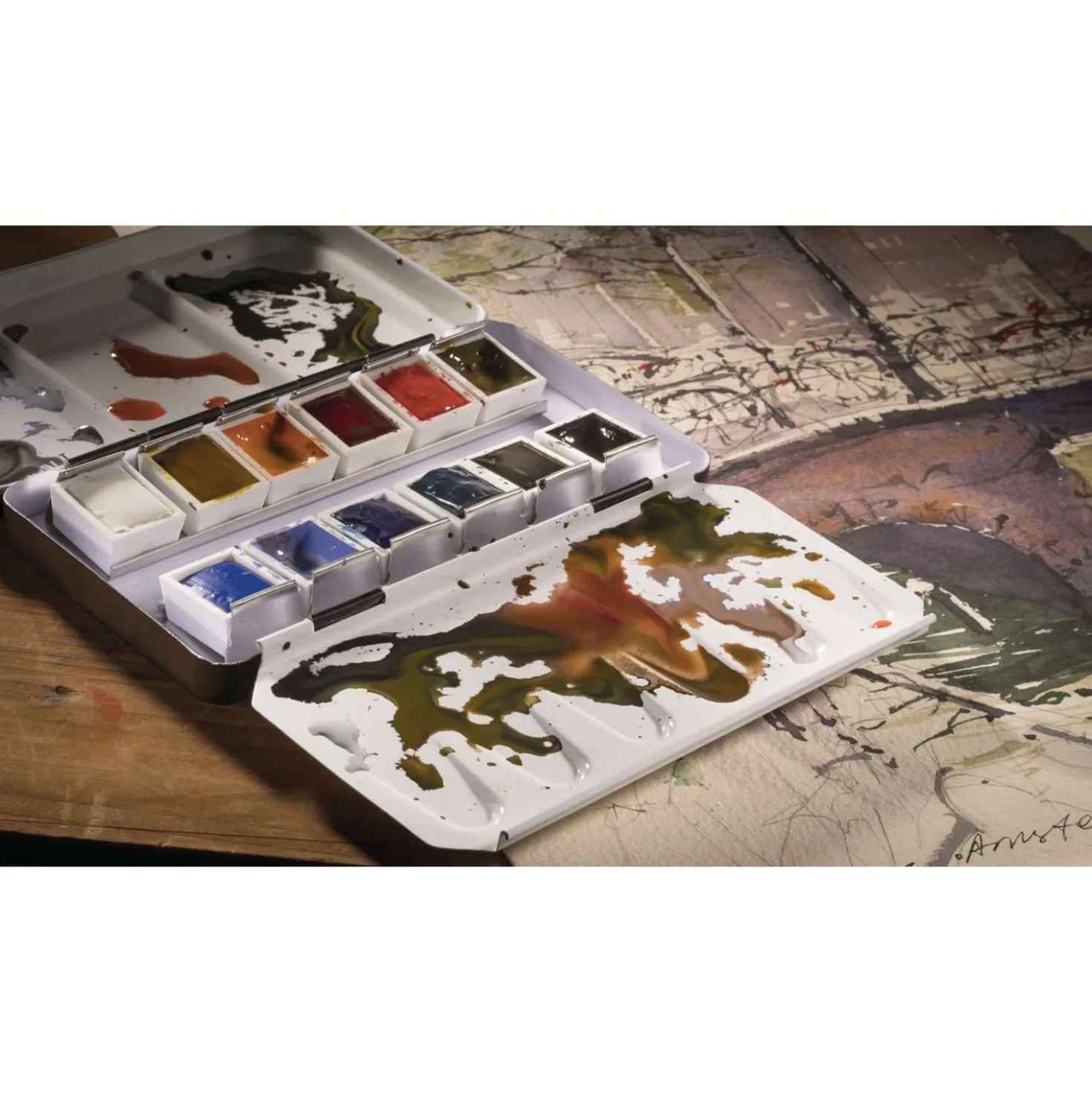 Talens REMBRANDT Aquarellkasten "Stadtlandschaftsauswahl"