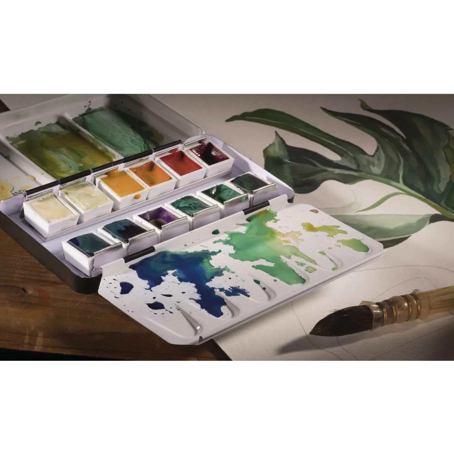 Talens REMBRANDT Aquarellkasten "Deckweiß & Mischfarben"