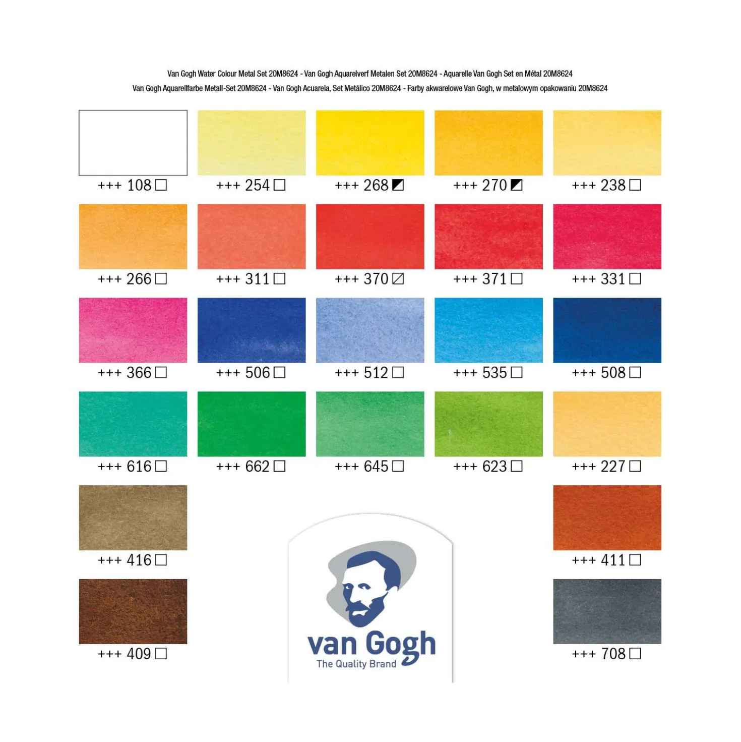 Talens van Gogh Aquarellfarben im Metallkasten