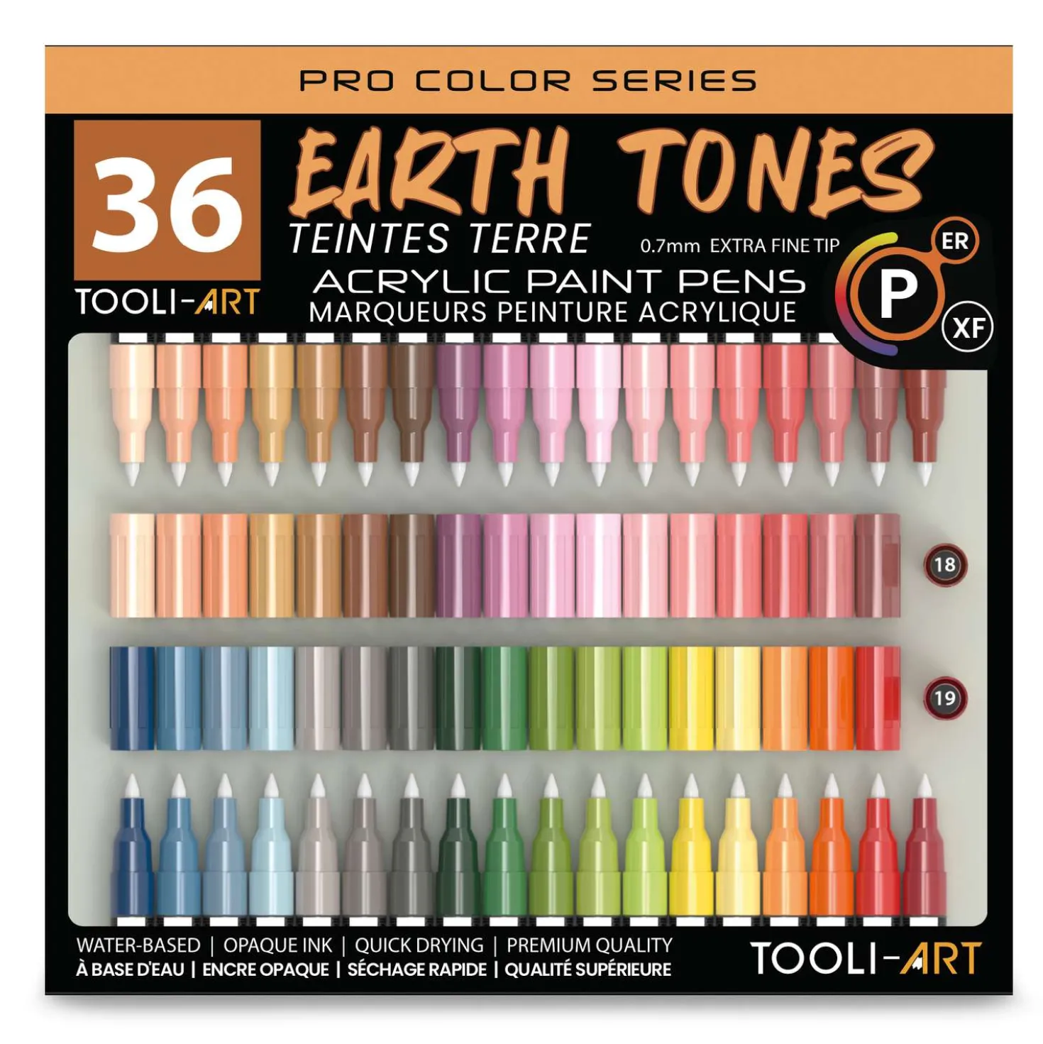 TOOLI-ART Acrylmarker Sets, extra feine Spitze 0,7 mm